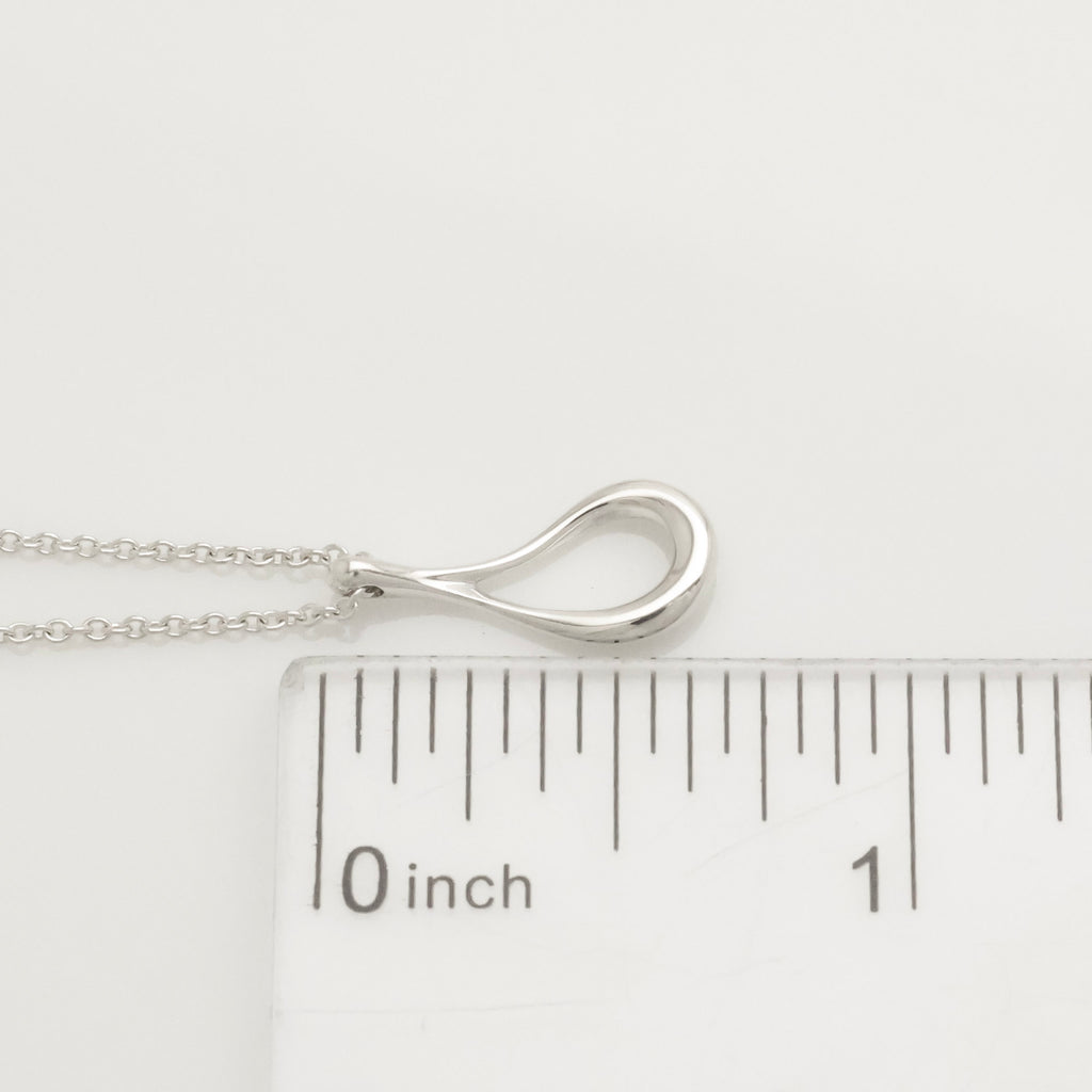  Tiffany & Co. Open Teardrop Necklace Pendant Sterling Silver 925 