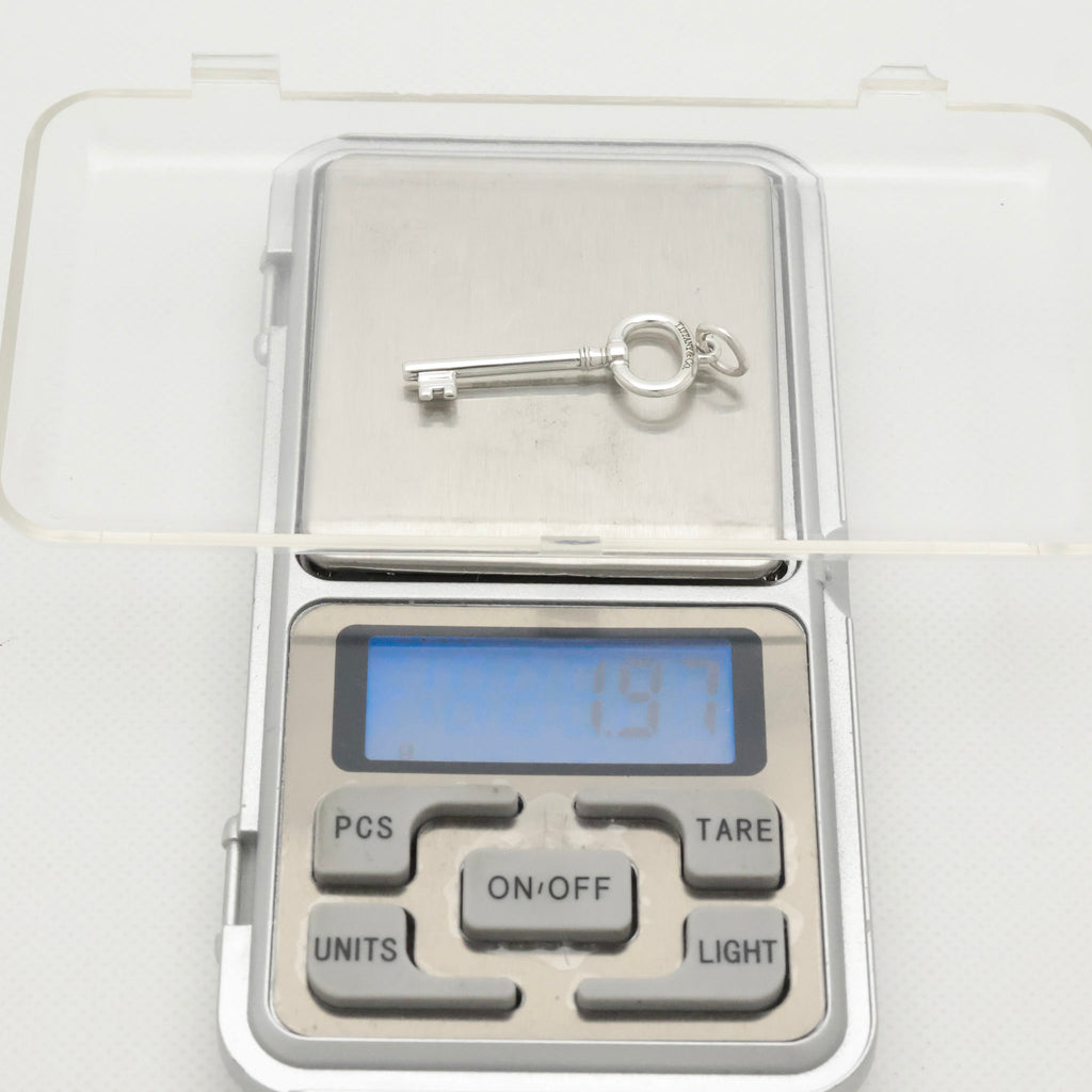 Tiffany & Co. Oval Key Pendant Charm Sterling  Sterling Silver 925