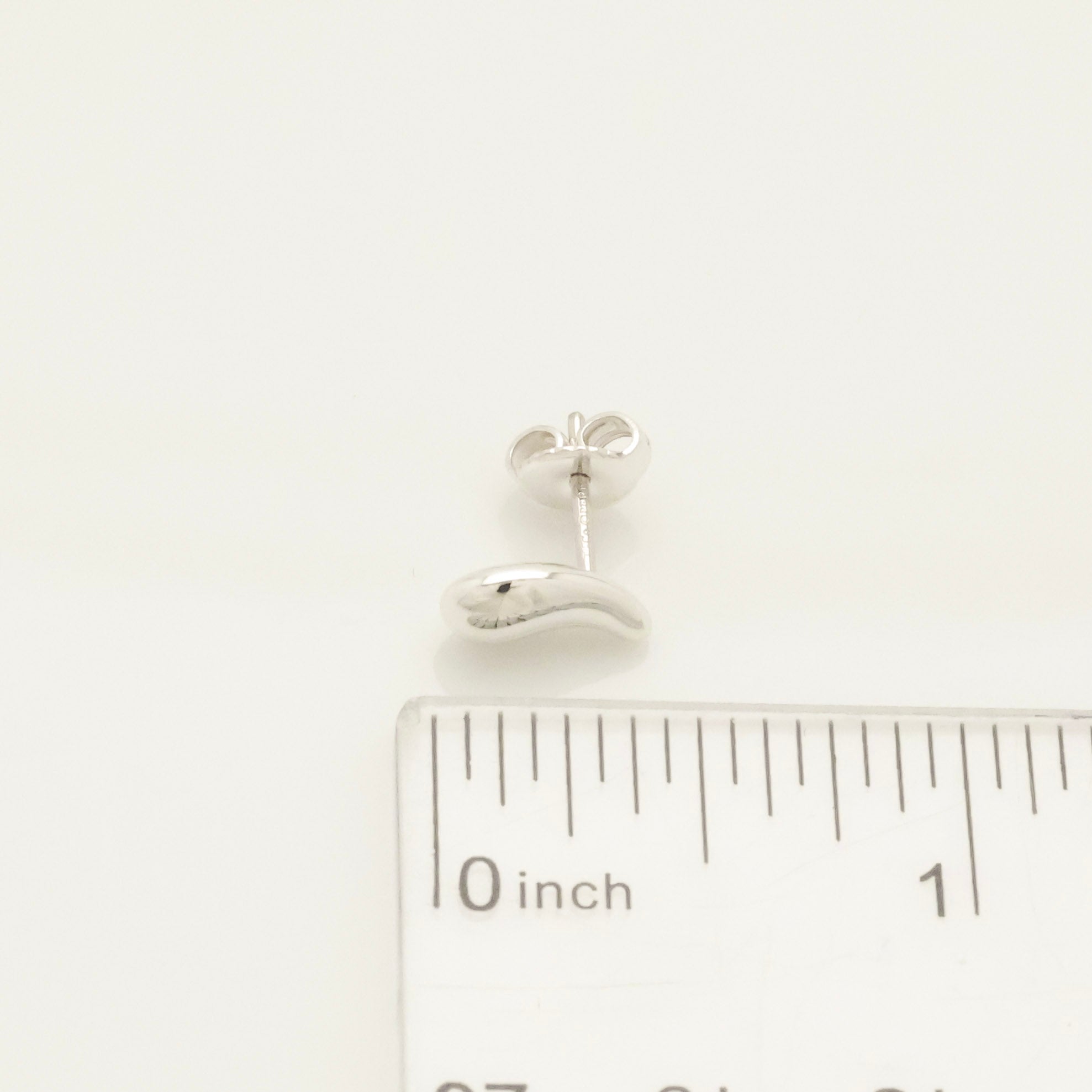 Tiffany & Co. Peretti Teardrop Stud Earrings Sterling Silver 925