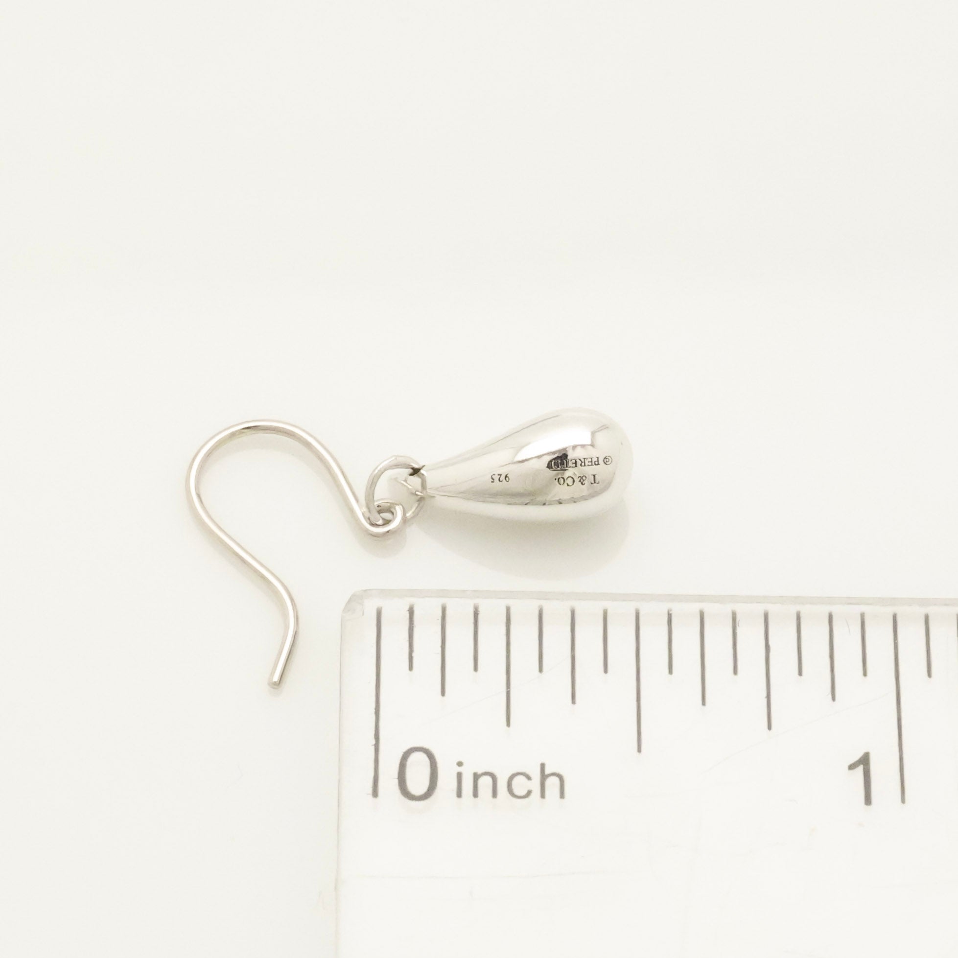Tiffany & Co.SINGLE Peretti Teardrop Dangle Earrings Sterling Silver 925
