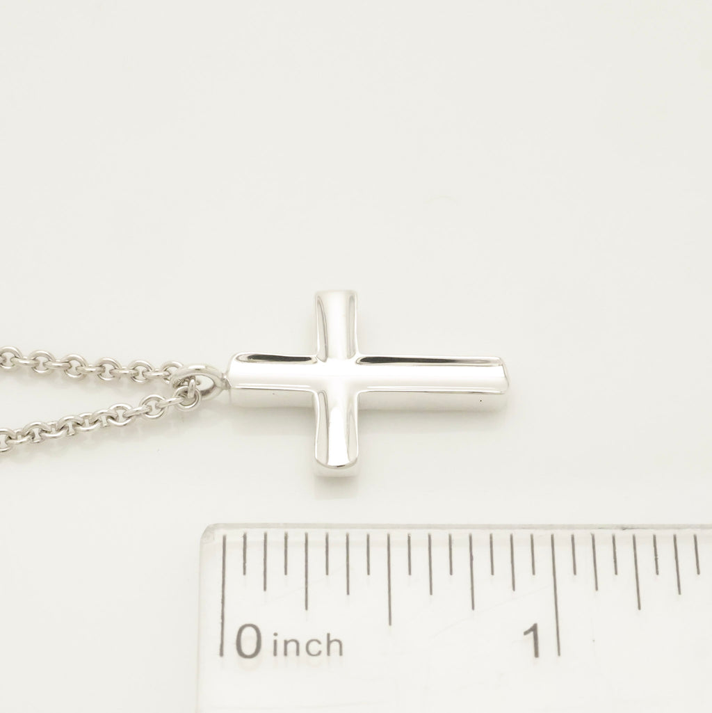  Tiffany & Co. Picasso Groove Cross Necklace Sterling Silver 925 