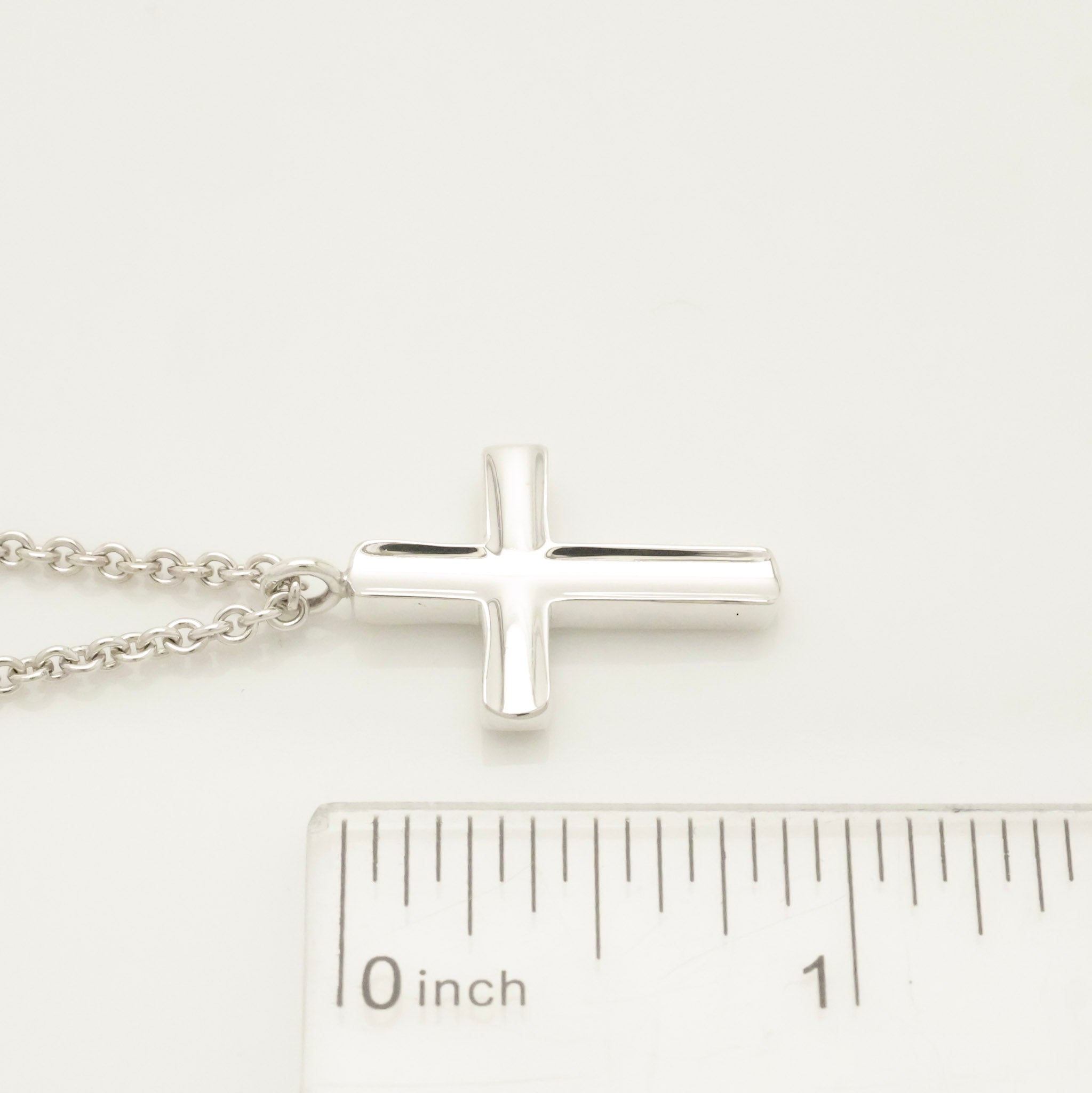  Tiffany & Co. Picasso Groove Cross Necklace Sterling Silver 925 