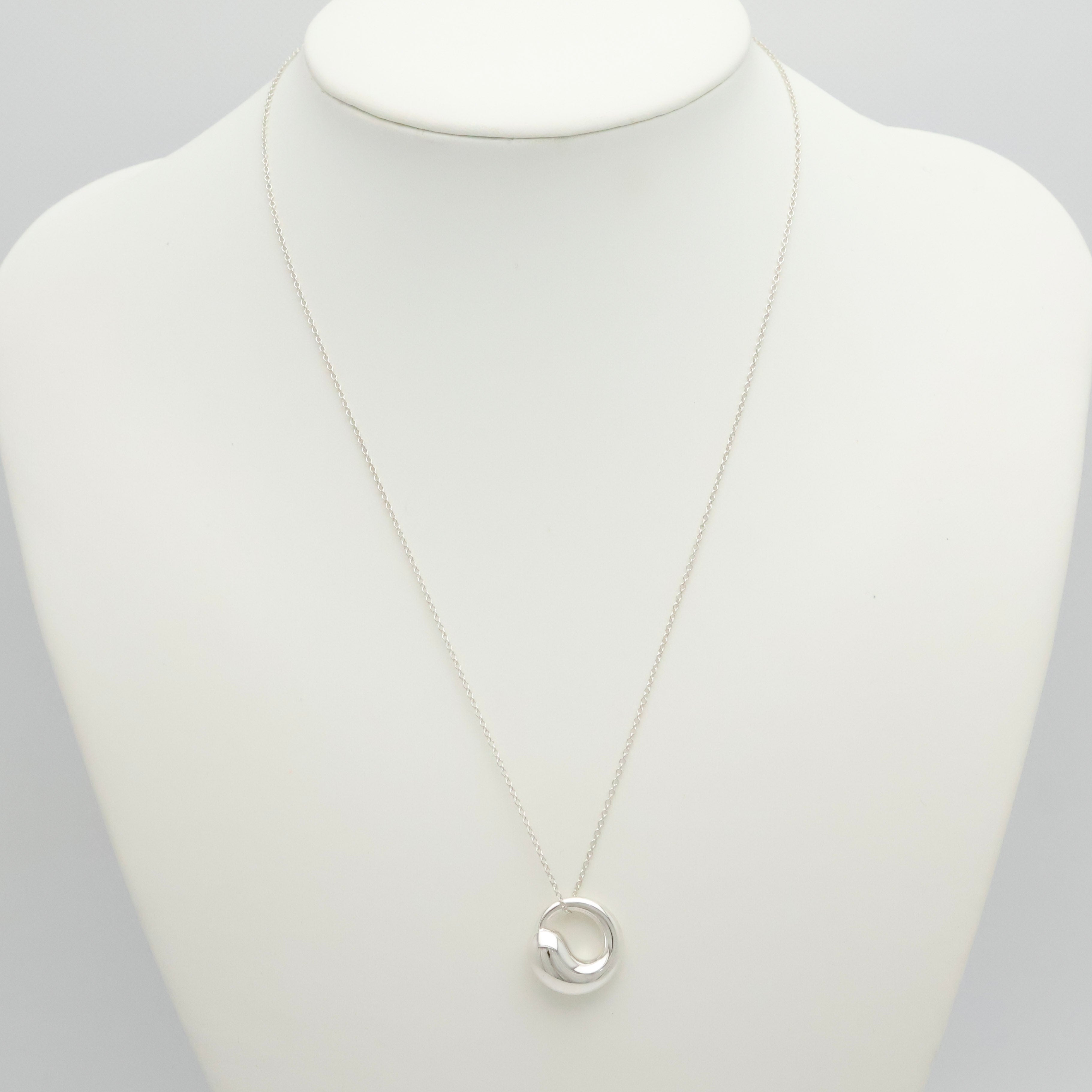 Tiffany & Co. Elsa Peretti Sterling Silver Eternal Circle Necklace