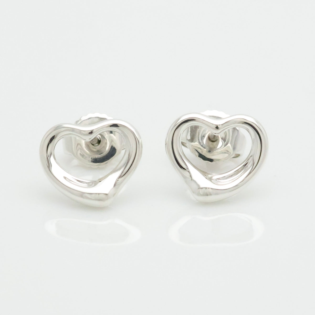 TIFFANY&Co.  オープンハート エルサペレッティ スタッド ピアス AG925