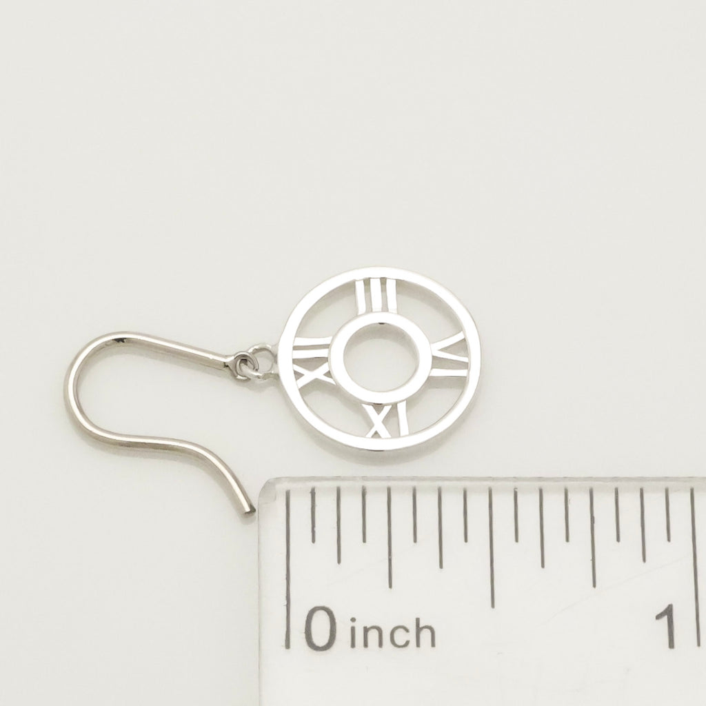 Tiffany & Co. Atlas Open Circle Dangle Hook Earrings Sterling Silver 925
