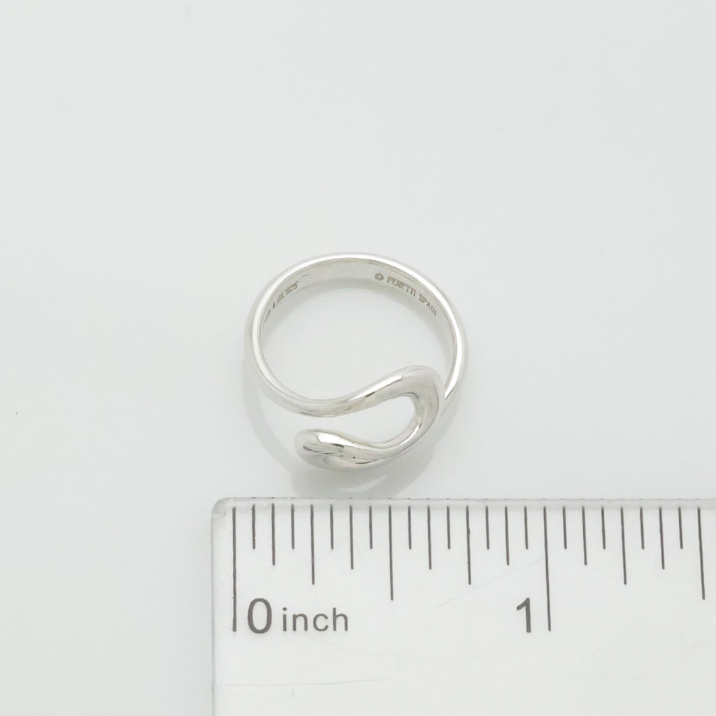 Tiffany & Co. Elsa Peretti Open Wave Ring Sterling Silver 925 