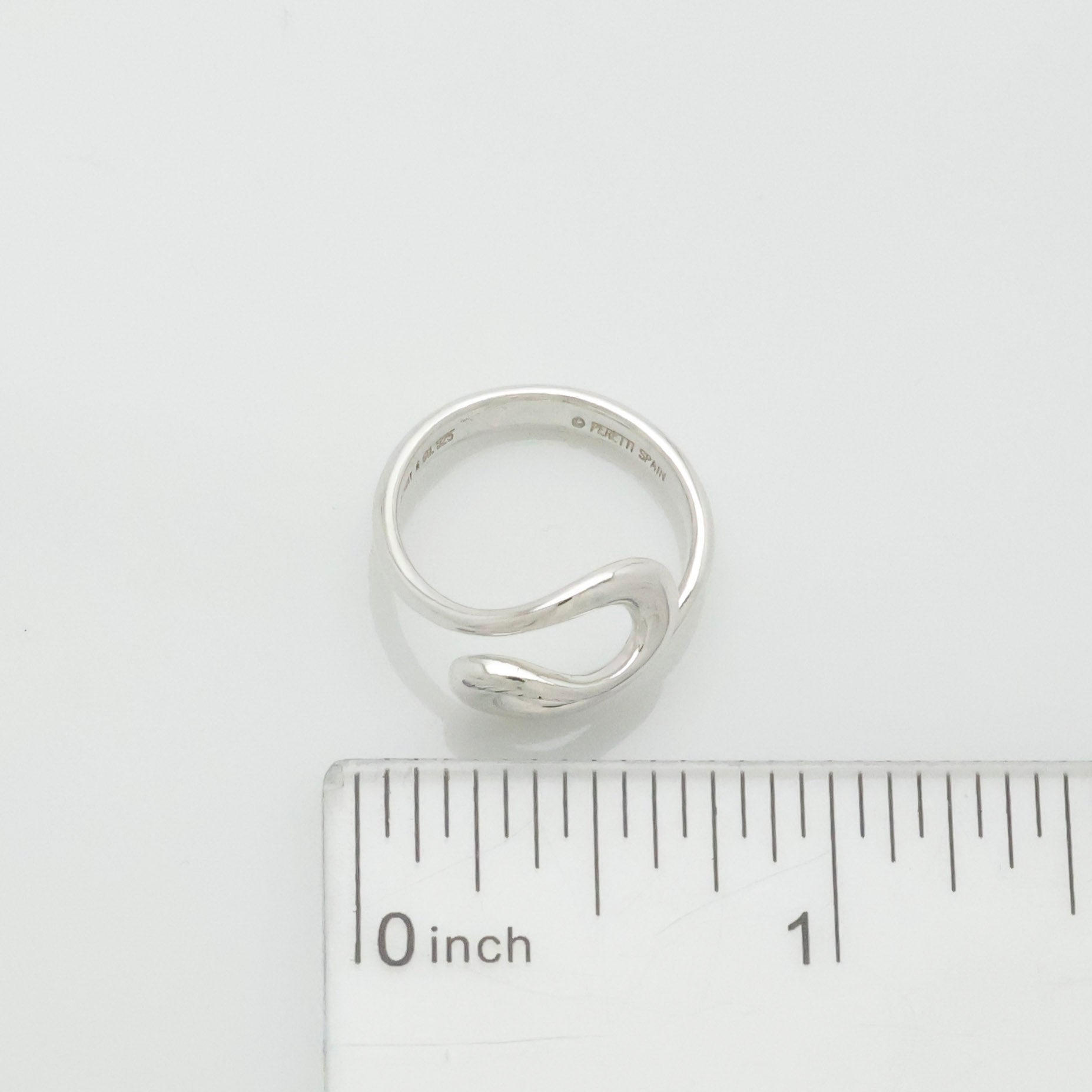 Tiffany & Co. Elsa Peretti Open Wave Ring Sterling Silver 925 