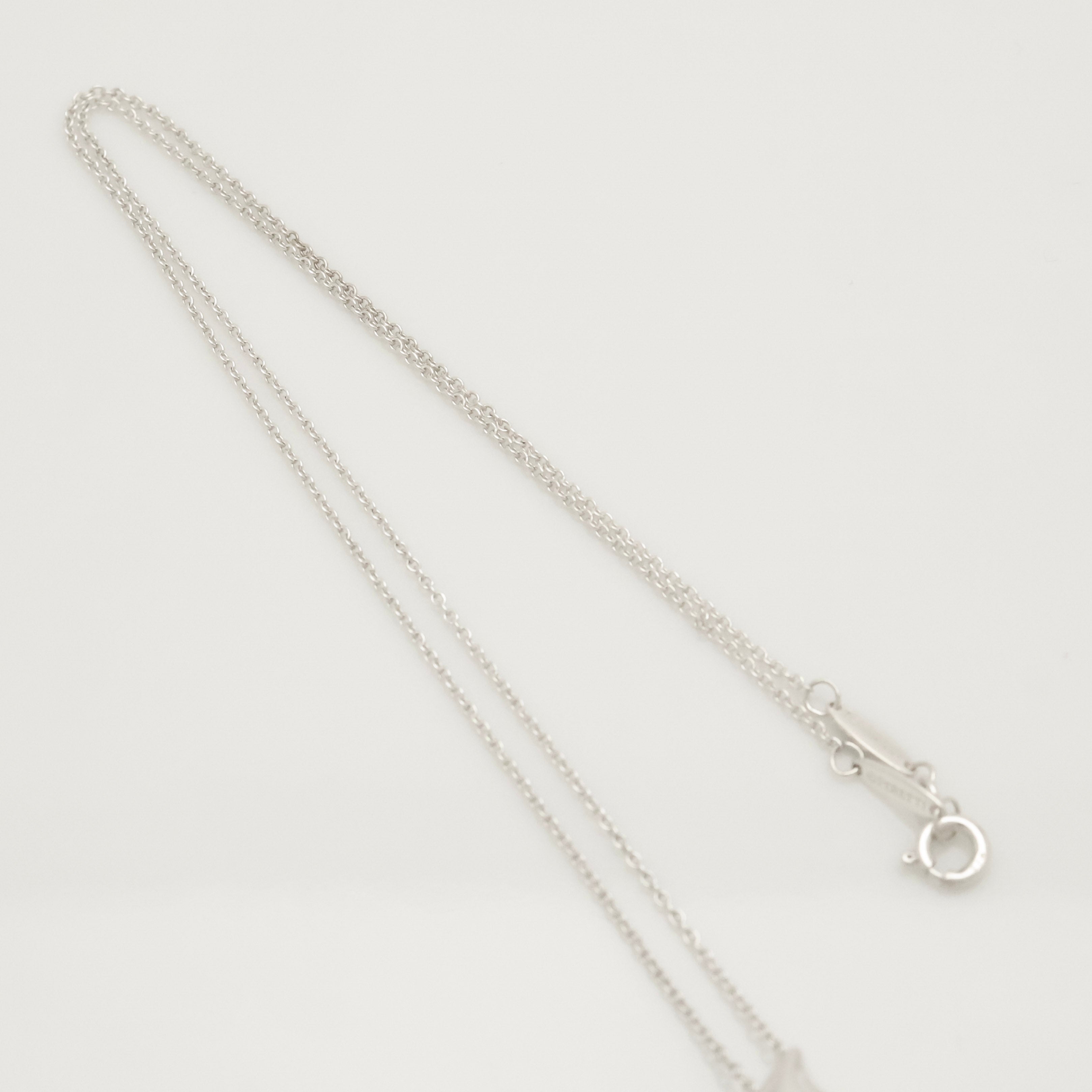 Tiffany & Co. Elsa Peretti Feather Pendant Necklace Sterling Silver 925