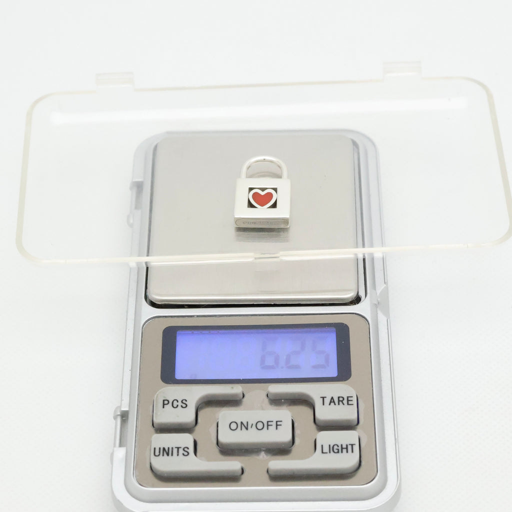 TIFFANY&Co. カデナ ロック レッド エナメル ハート ネックレス AG925