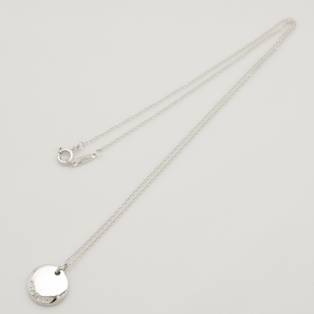 Tiffany & Co. Letter Y Notes Initial Disc Necklace Sterling Silver 925
