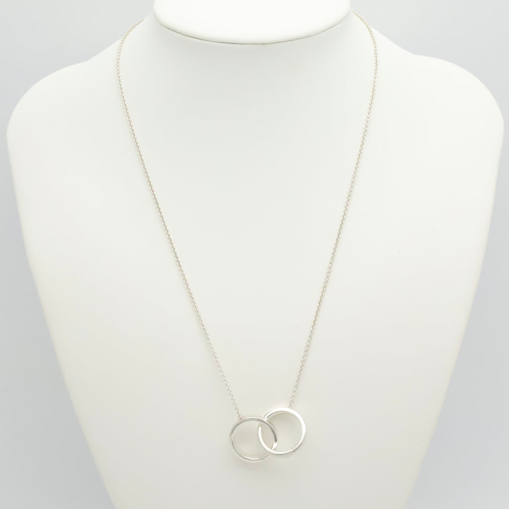 Tiffany & Co. 1837 Interlocking Circles Lariat Necklace Sterling Silver 925