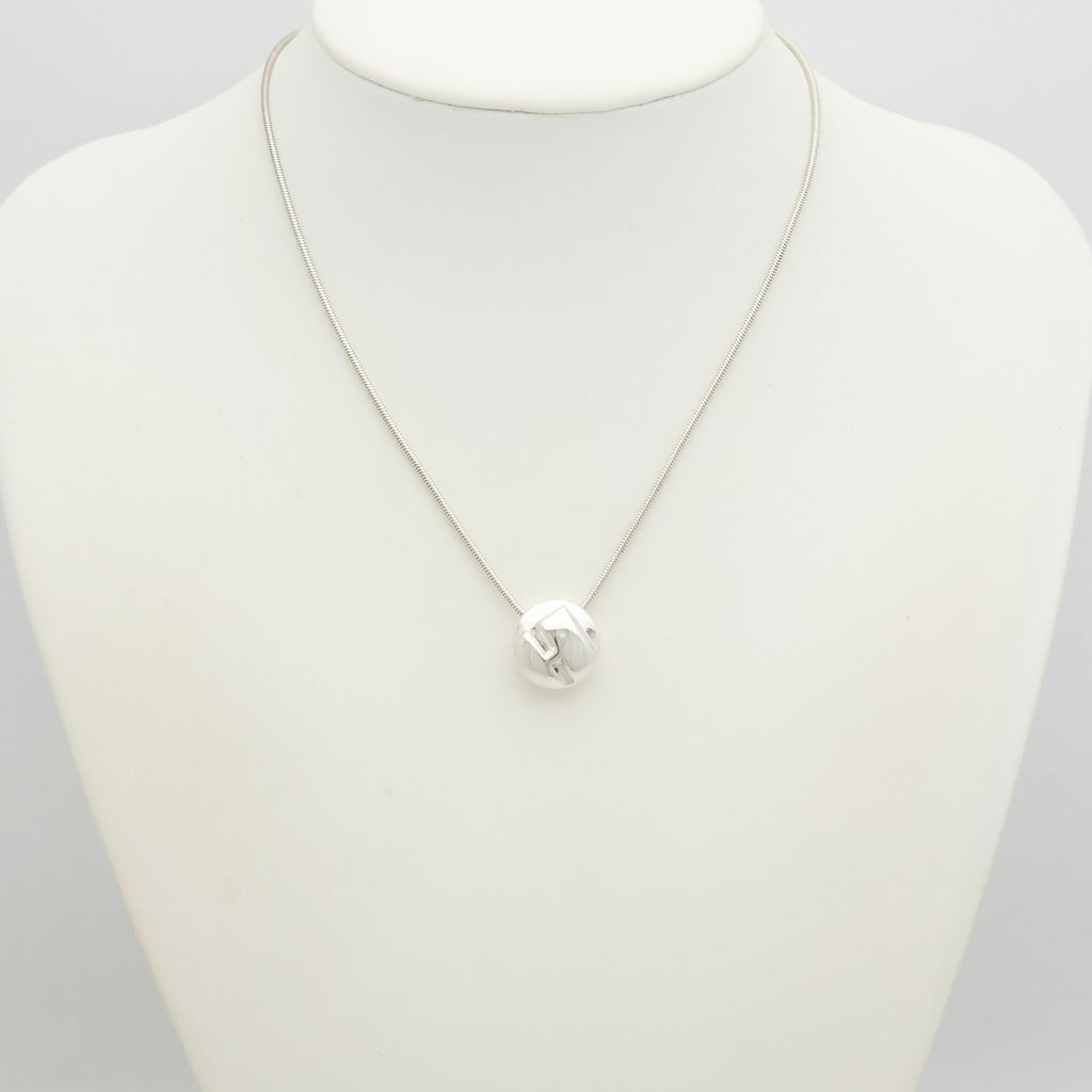 TIFFANY&Co. イニシャル レター H ラウンド スネーク チェーン ネックレス AG925