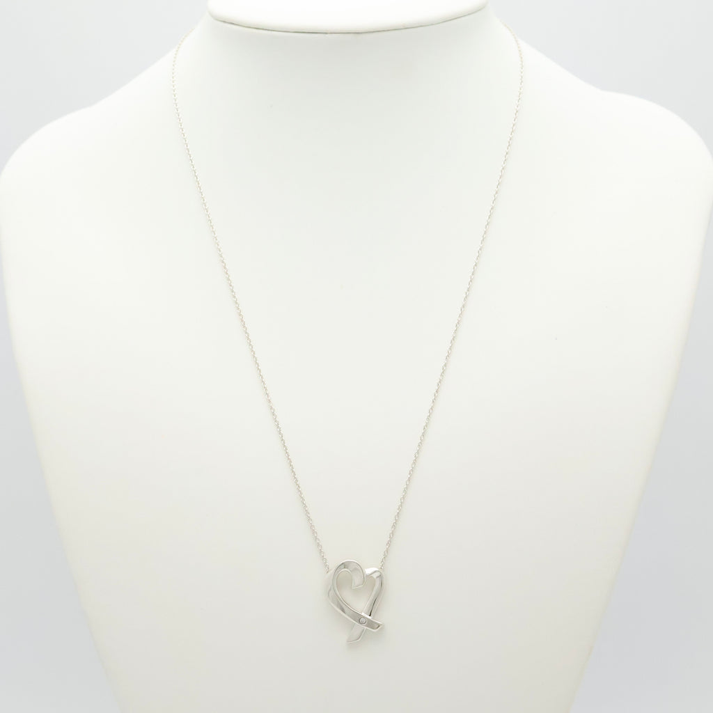 TIFFANY&Co. ミディアム ラビング ハート 1P ダイヤモンド パロマピカソ ネックレス AG925