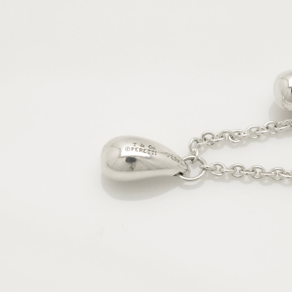 Tiffany & Co. Elsa Peretti Five 5 Teardrop Necklace Sterling Silver 925