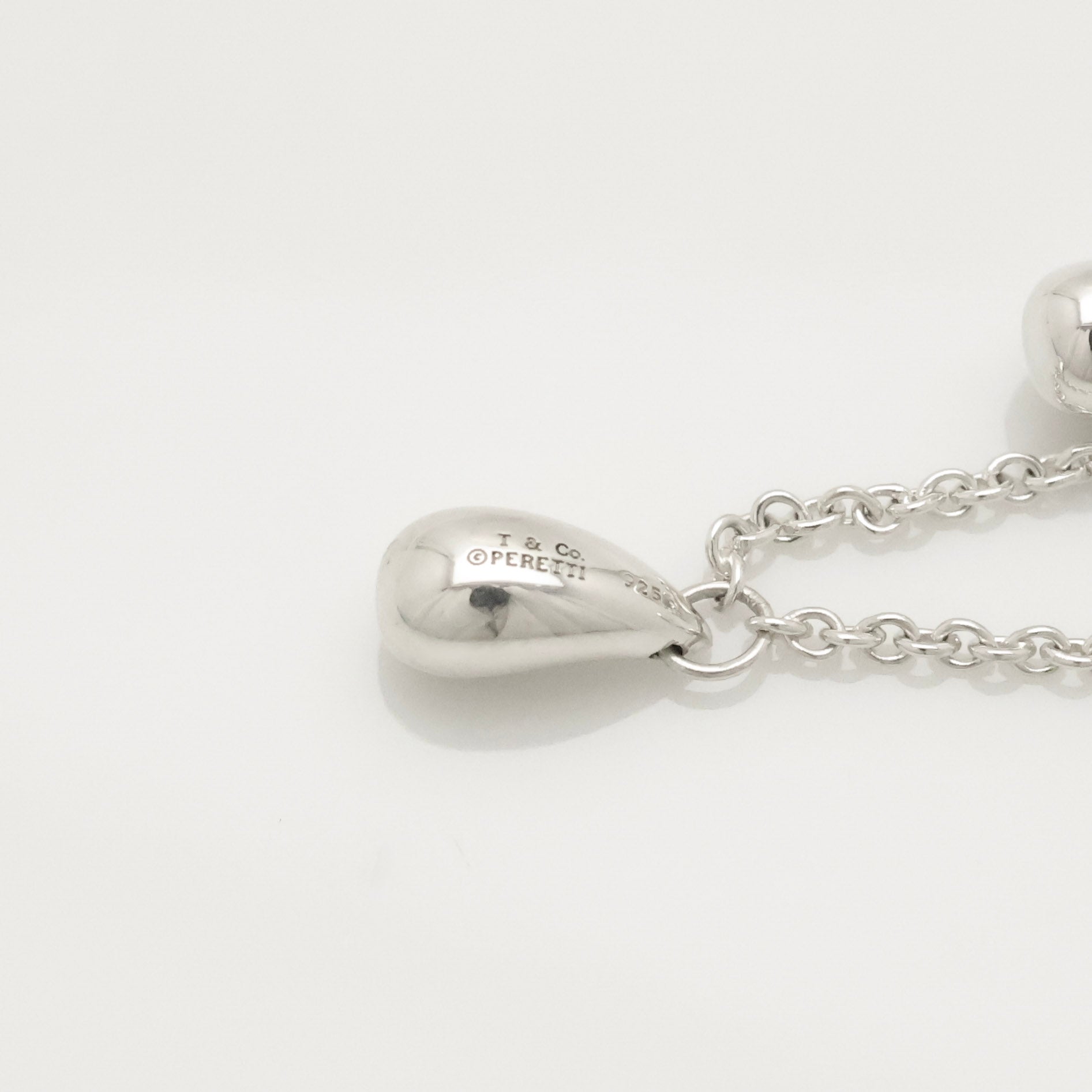 Tiffany & Co. Elsa Peretti Five 5 Teardrop Necklace Sterling Silver 925