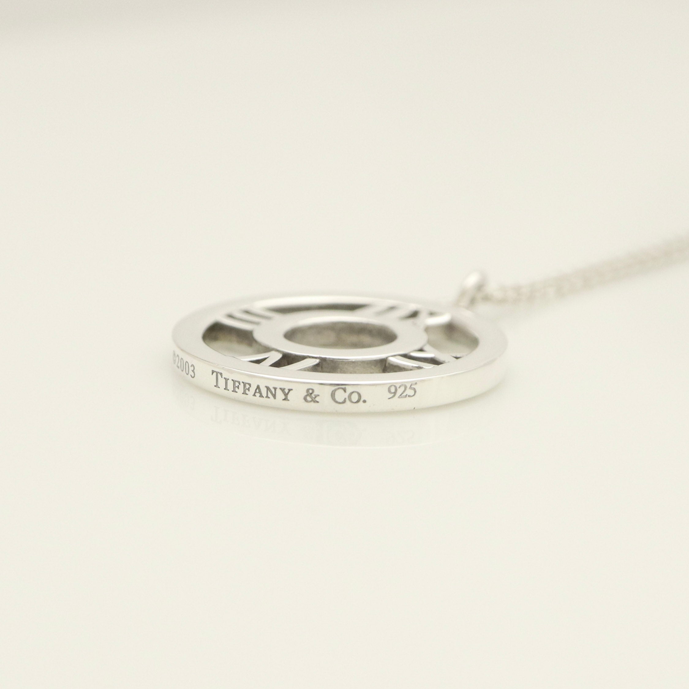  Tiffany & Co. Atlas Open Circle Necklace Sterling Silver 925