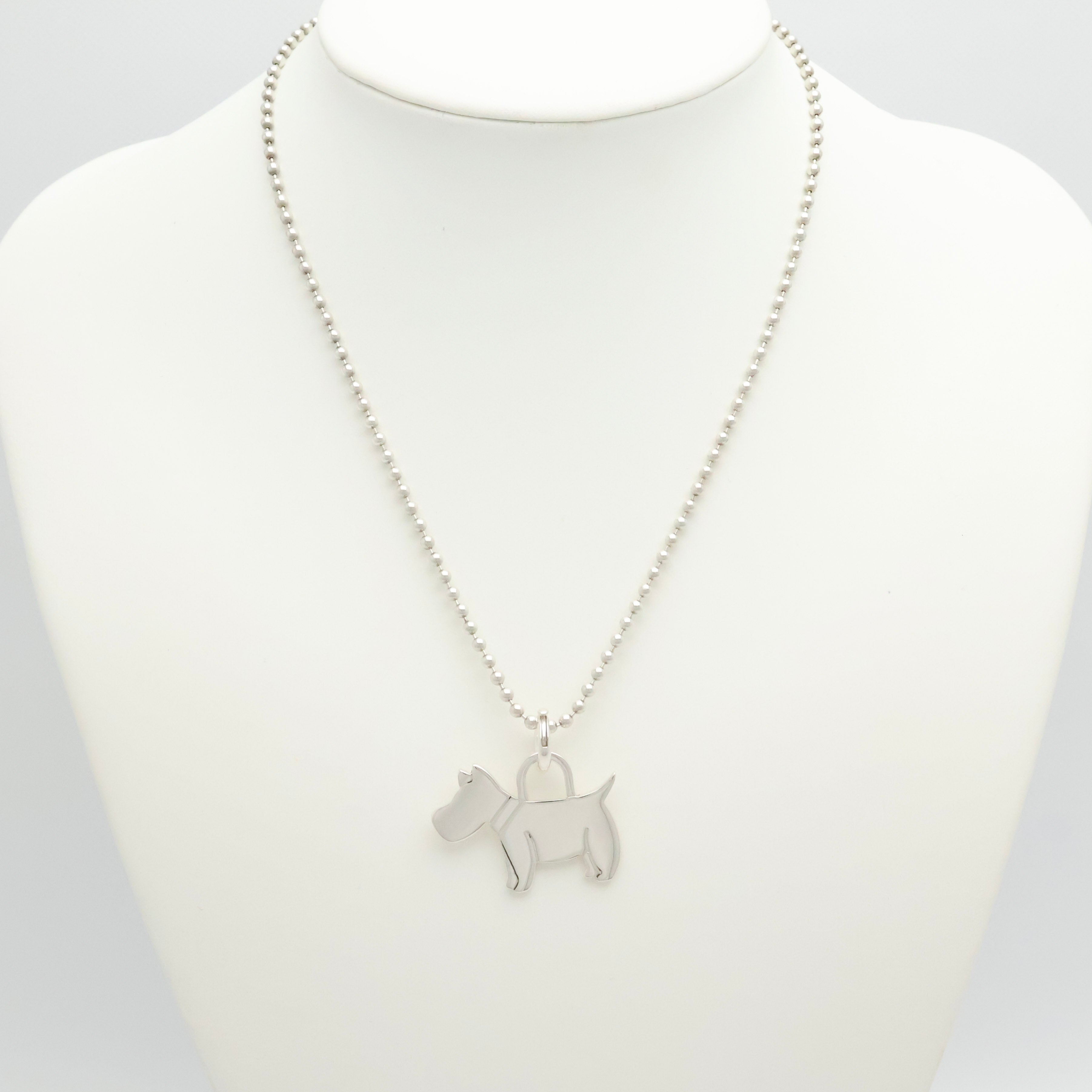 Tiffany & Co. Scottie Terrier Dog Necklacce Sterling Silver 925