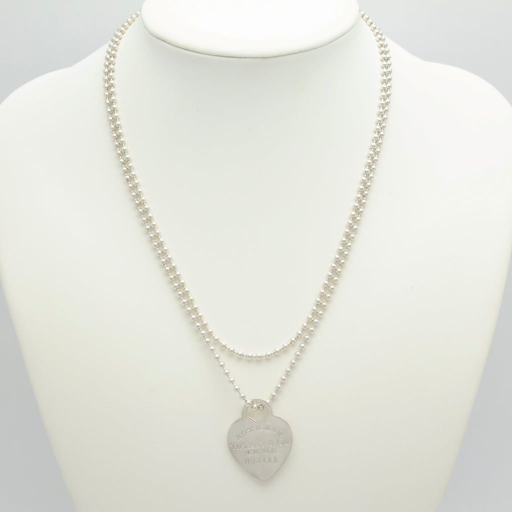 TIFFANY&Co. リターントゥ ティファニー ハート タグ ボール チェーン ネックレス AG925