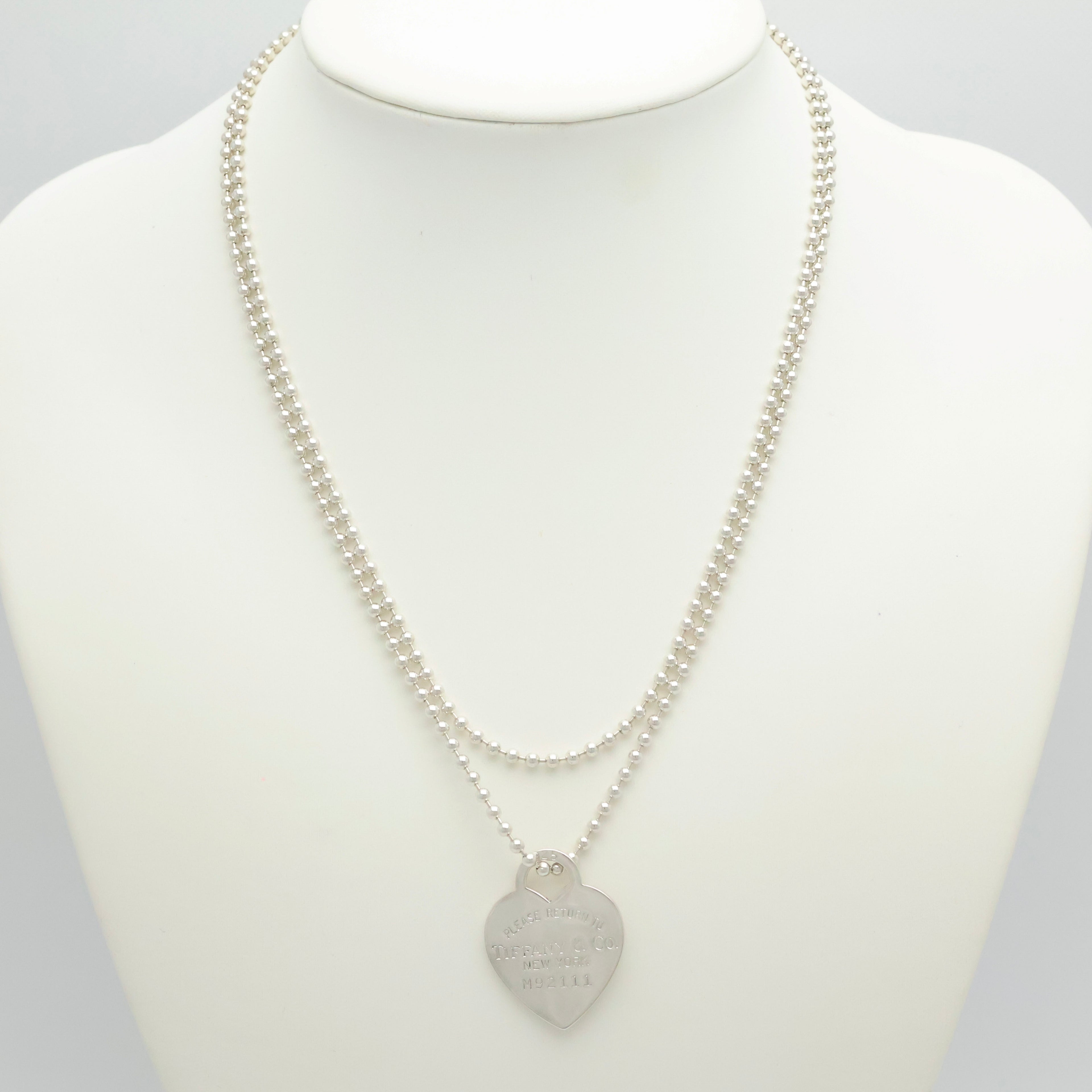 TIFFANY&Co. リターントゥ ティファニー ハート タグ ボール チェーン ネックレス AG925