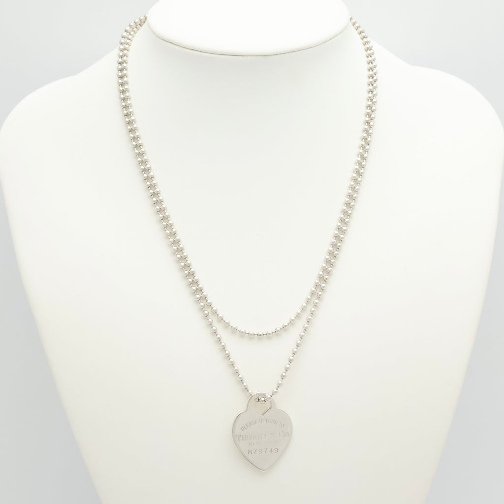 TIFFANY&Co. リターントゥ ティファニー ハート タグ ボール チェーン ネックレス AG925