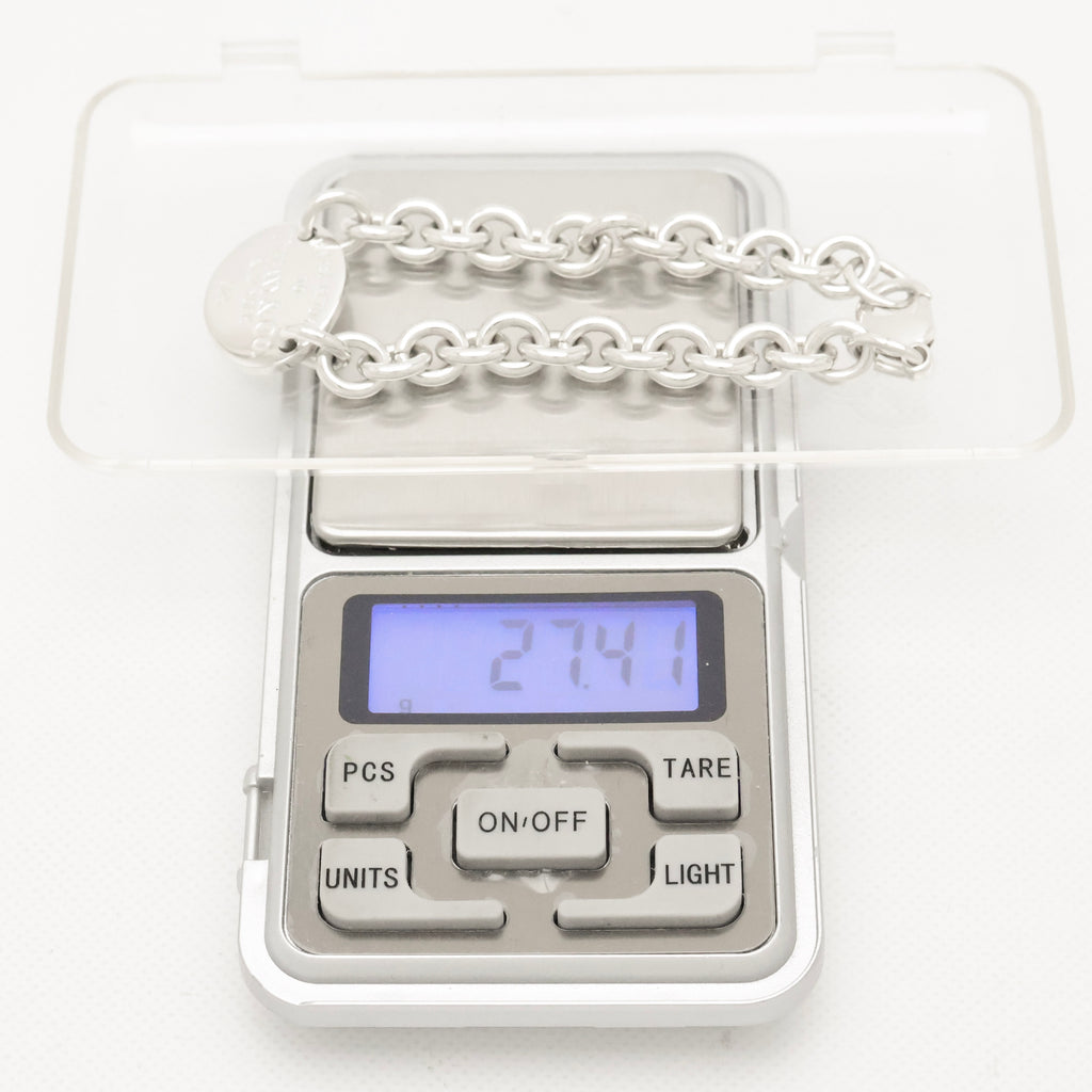 TIFFANY&Co. リターントゥ ティファニー オーバル タグ チャーム チェーン ブレスレット AG925