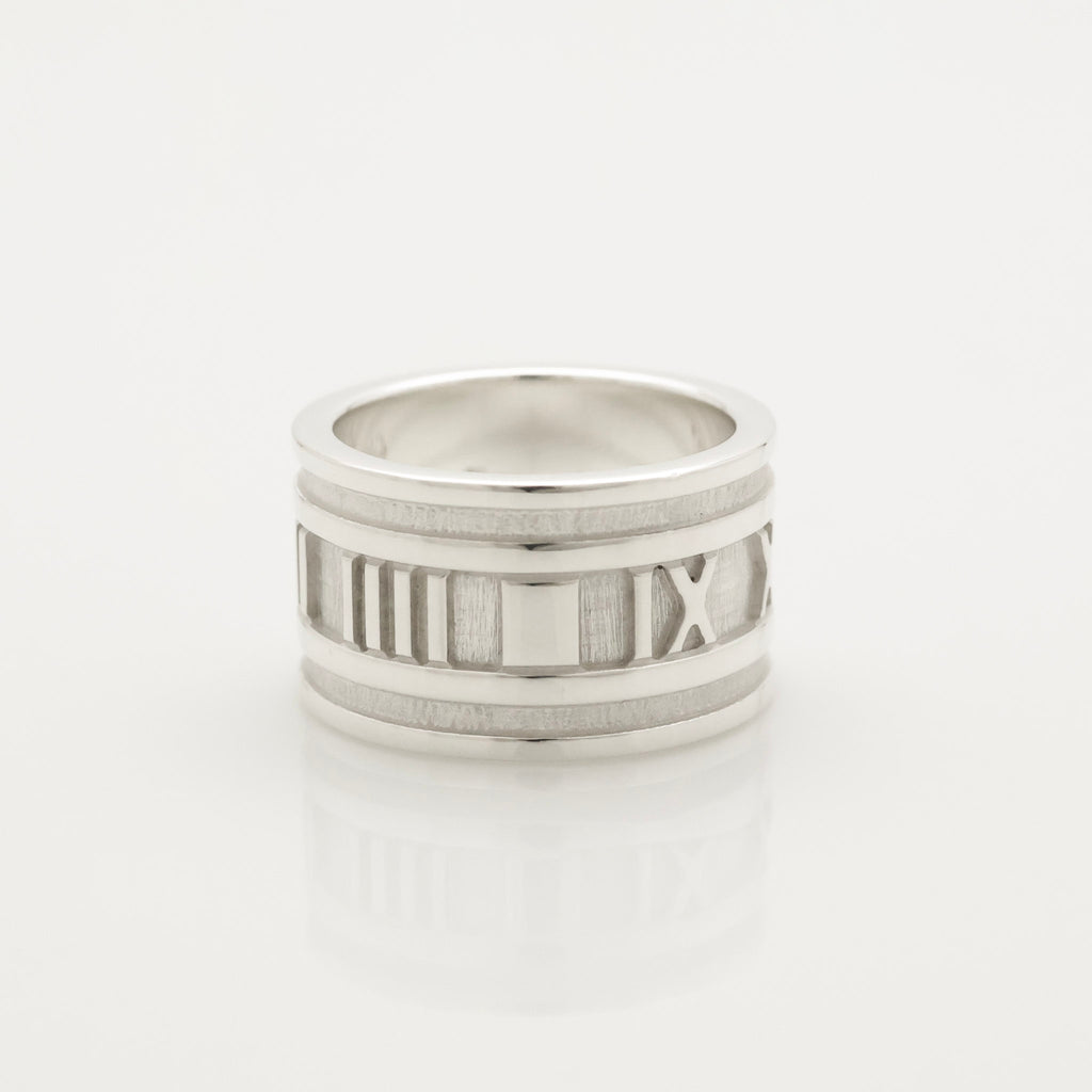 Tiffany & Co. Atlas Wide Ring Size 5 Sterling Silver 925