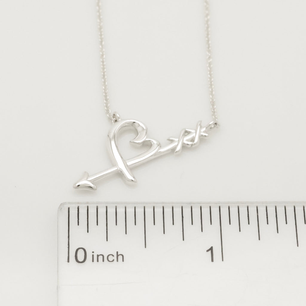  Tiffany & Co. Loving Heart Arrow Necklace Sterling Silver 925 