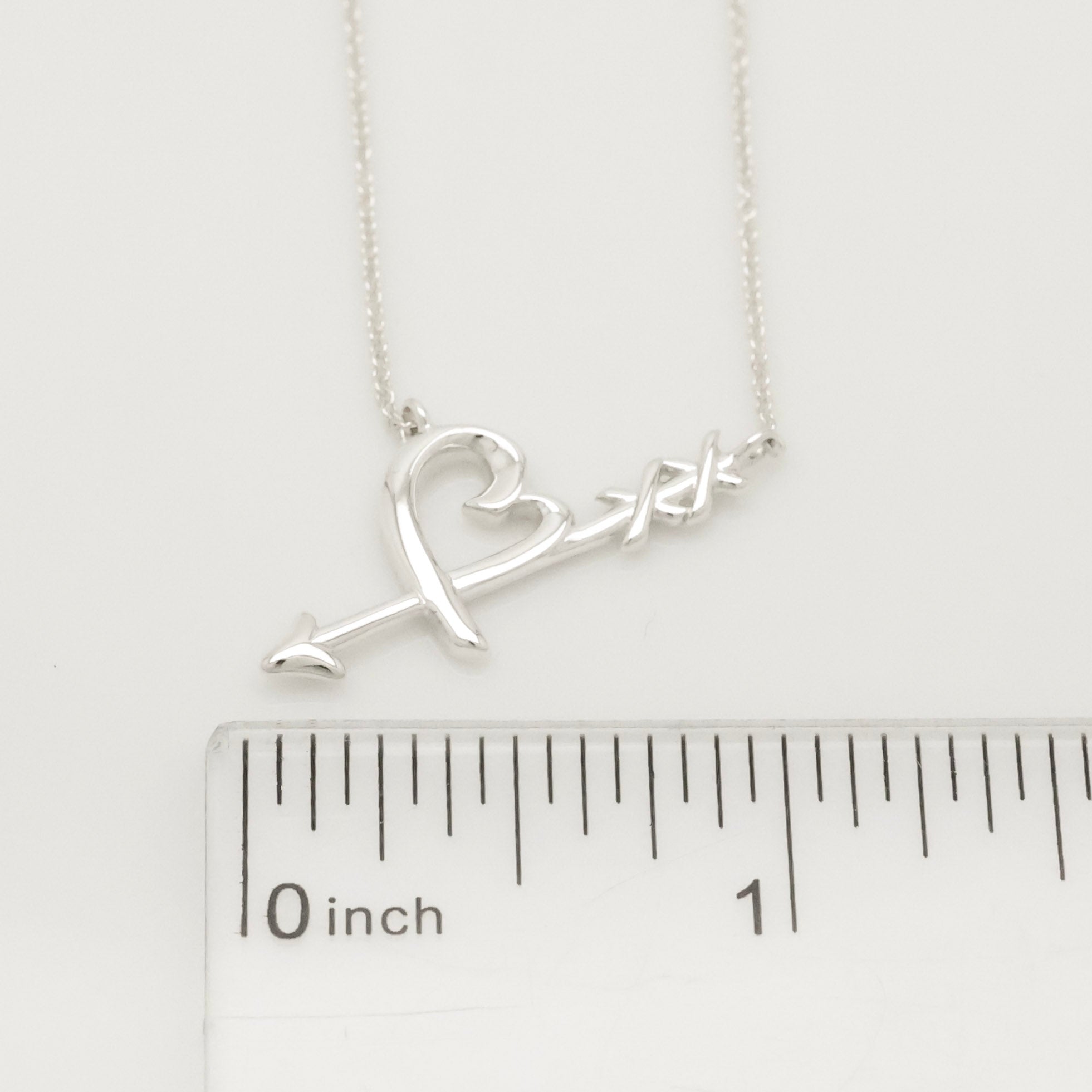  Tiffany & Co. Loving Heart Arrow Necklace Sterling Silver 925 