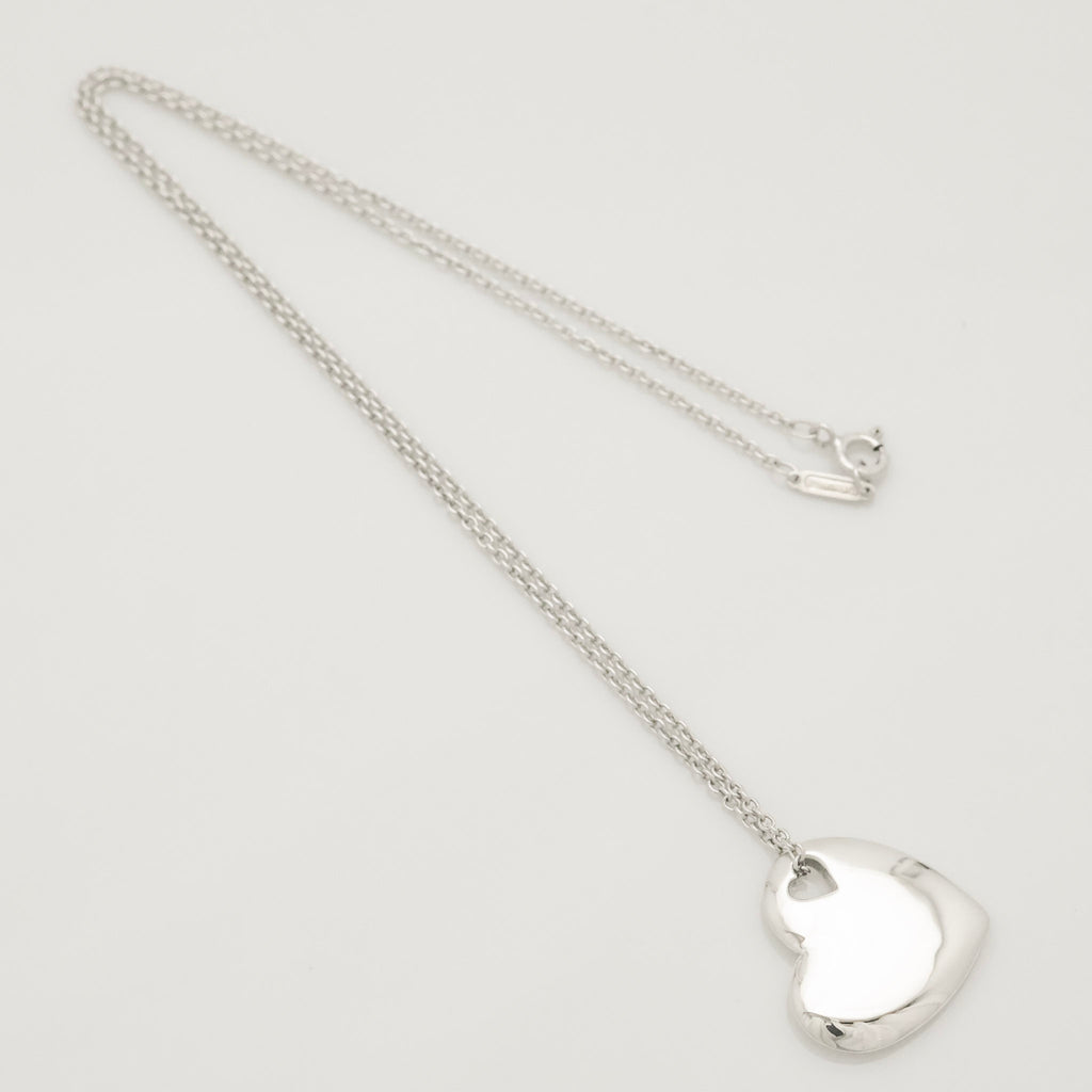 Tiffany & Co. Stencil Cutout Two Heart Necklace  Sterling Silver 925