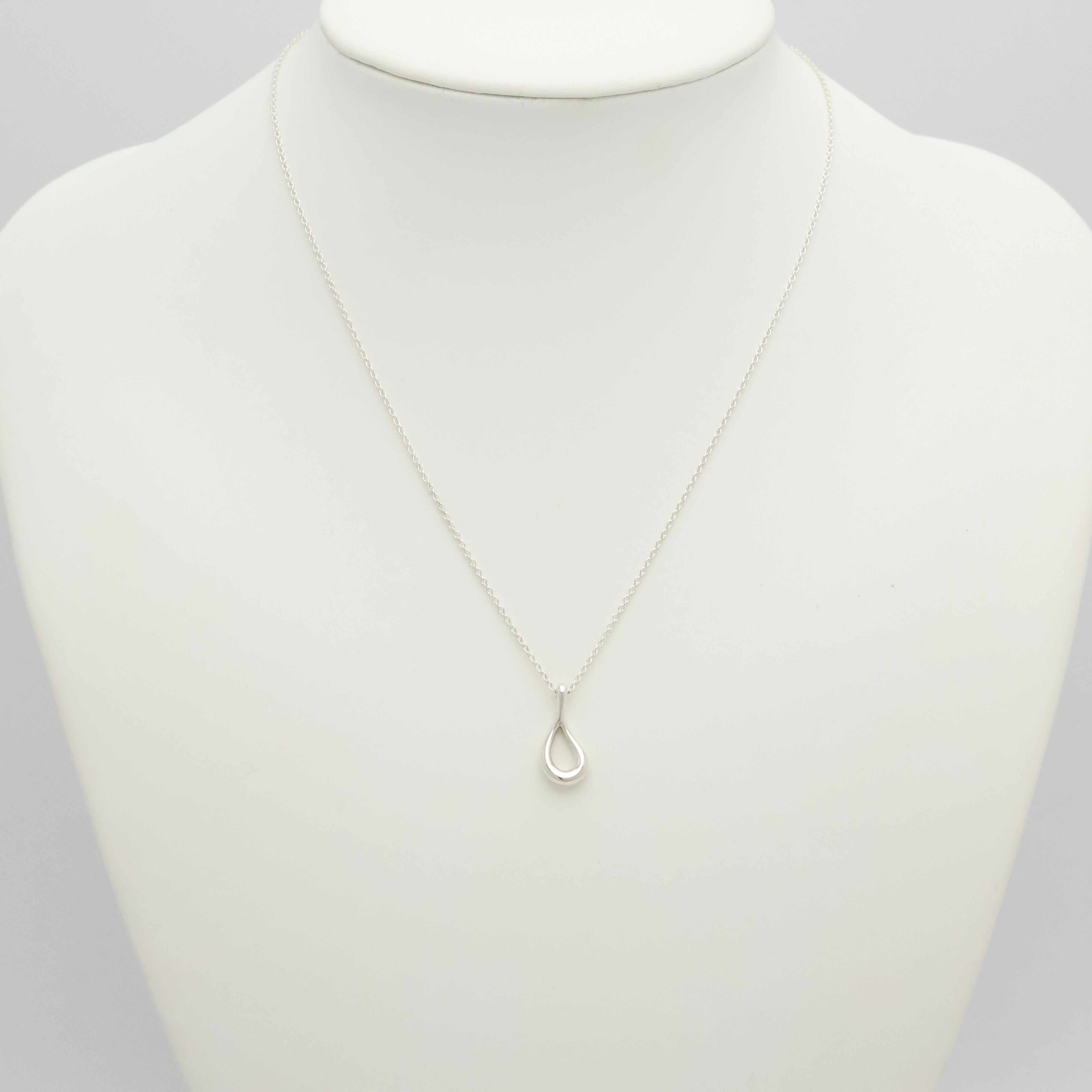 TIFFANY&Co. オープン ティアドロップ エルサペレッティ ネックレス