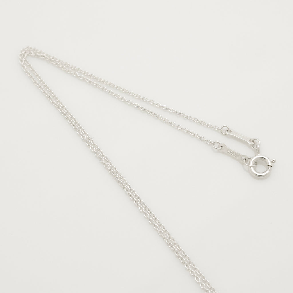 Tiffany & Co. Peretti Curved Full Heart Necklace Sterling Silver 925