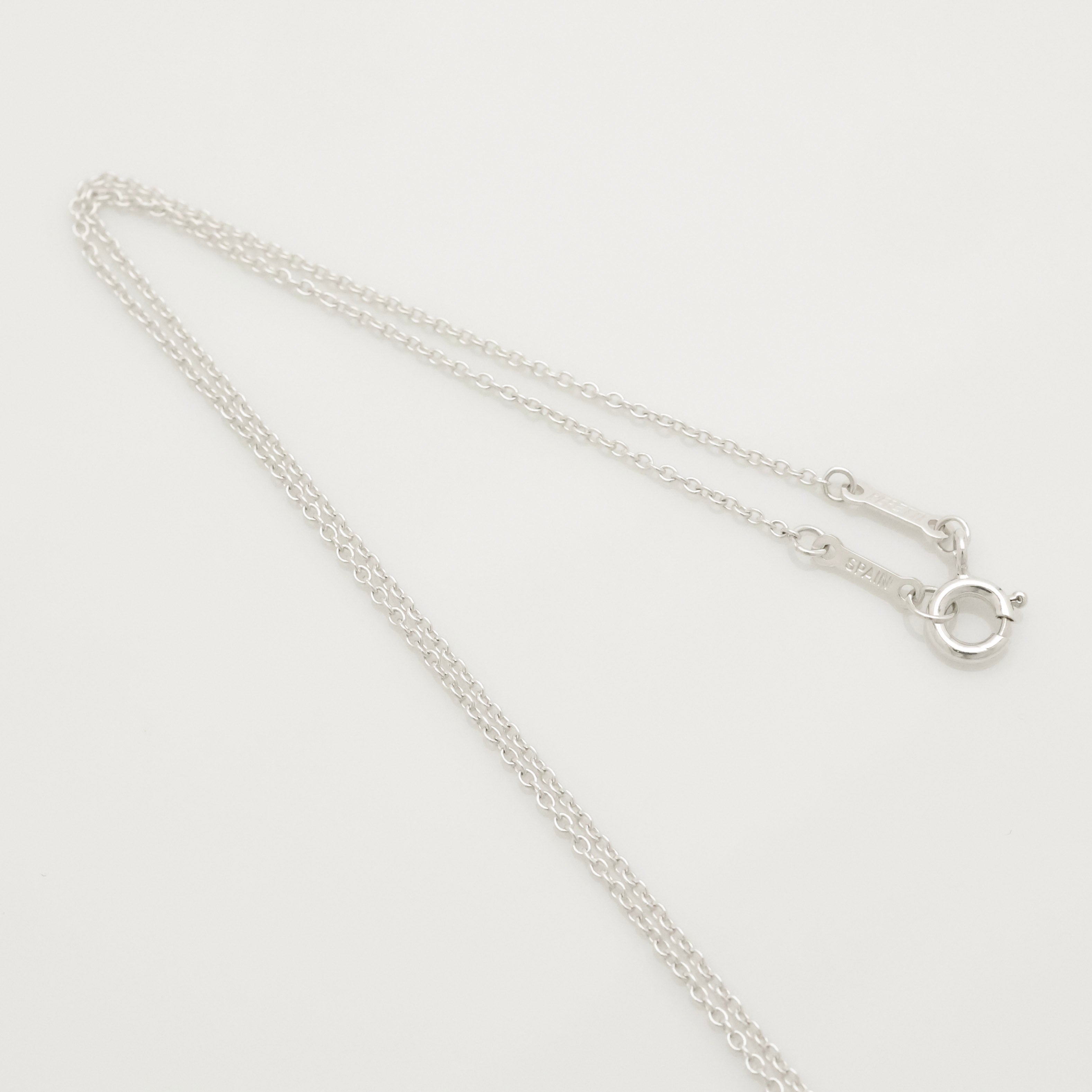 Tiffany & Co. Peretti Curved Full Heart Necklace Sterling Silver 925