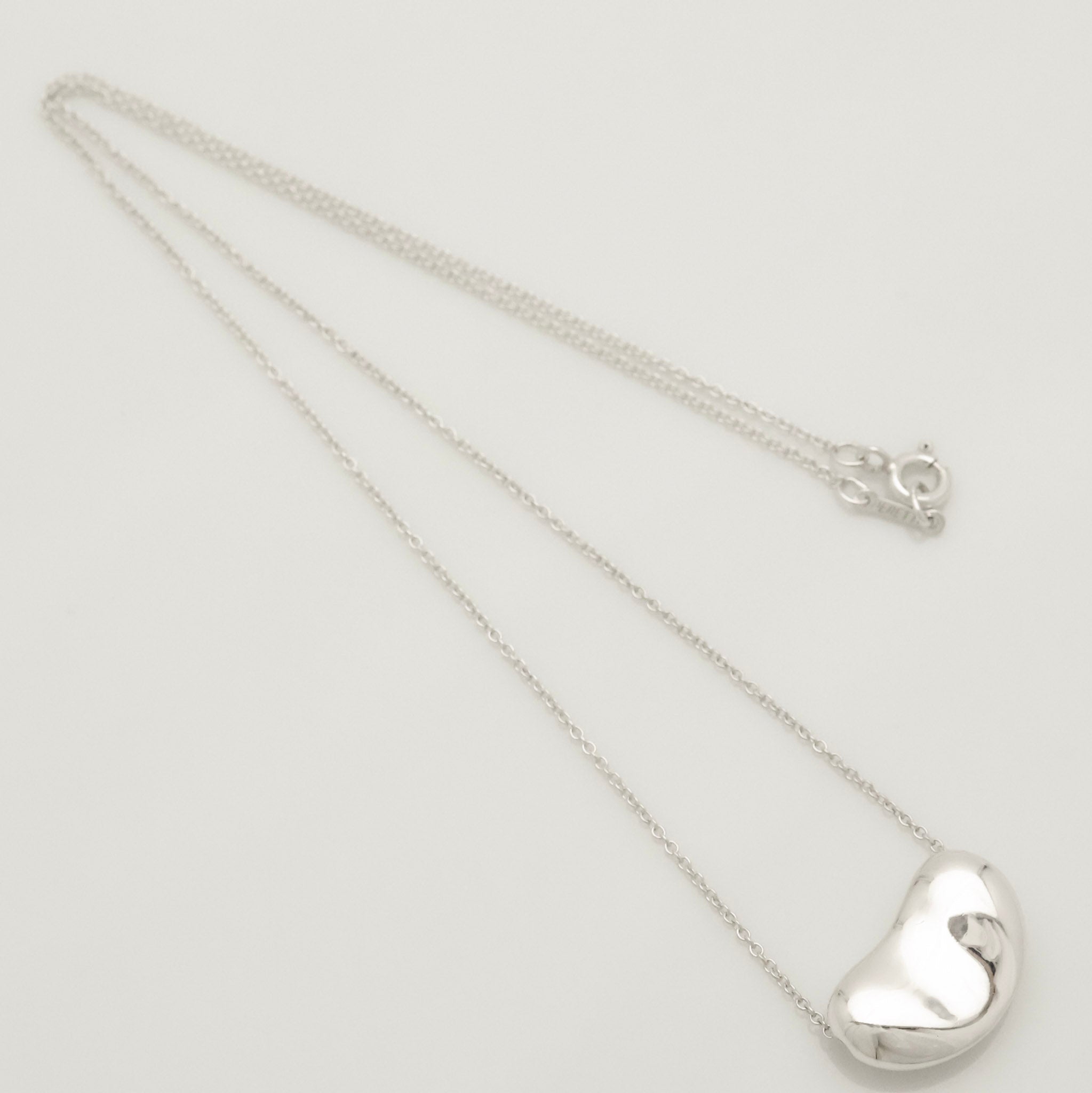  Tiffany & Co. Peretti Large Bean Necklace Sterling Silver 925 