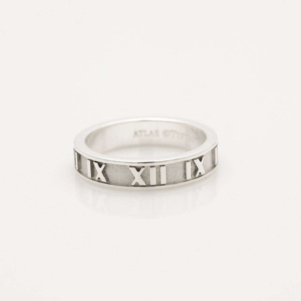 Tiffany & Co. Atlas Ring Size US 5.25 Sterling Silver 925