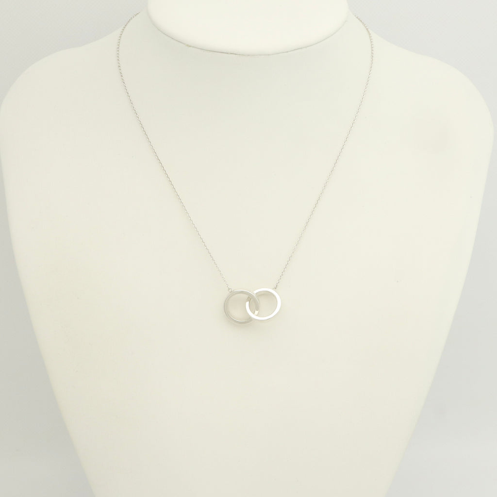 Tiffany & Co. 1837 Interlocking Circles Lariat Necklace Sterling Silver 925