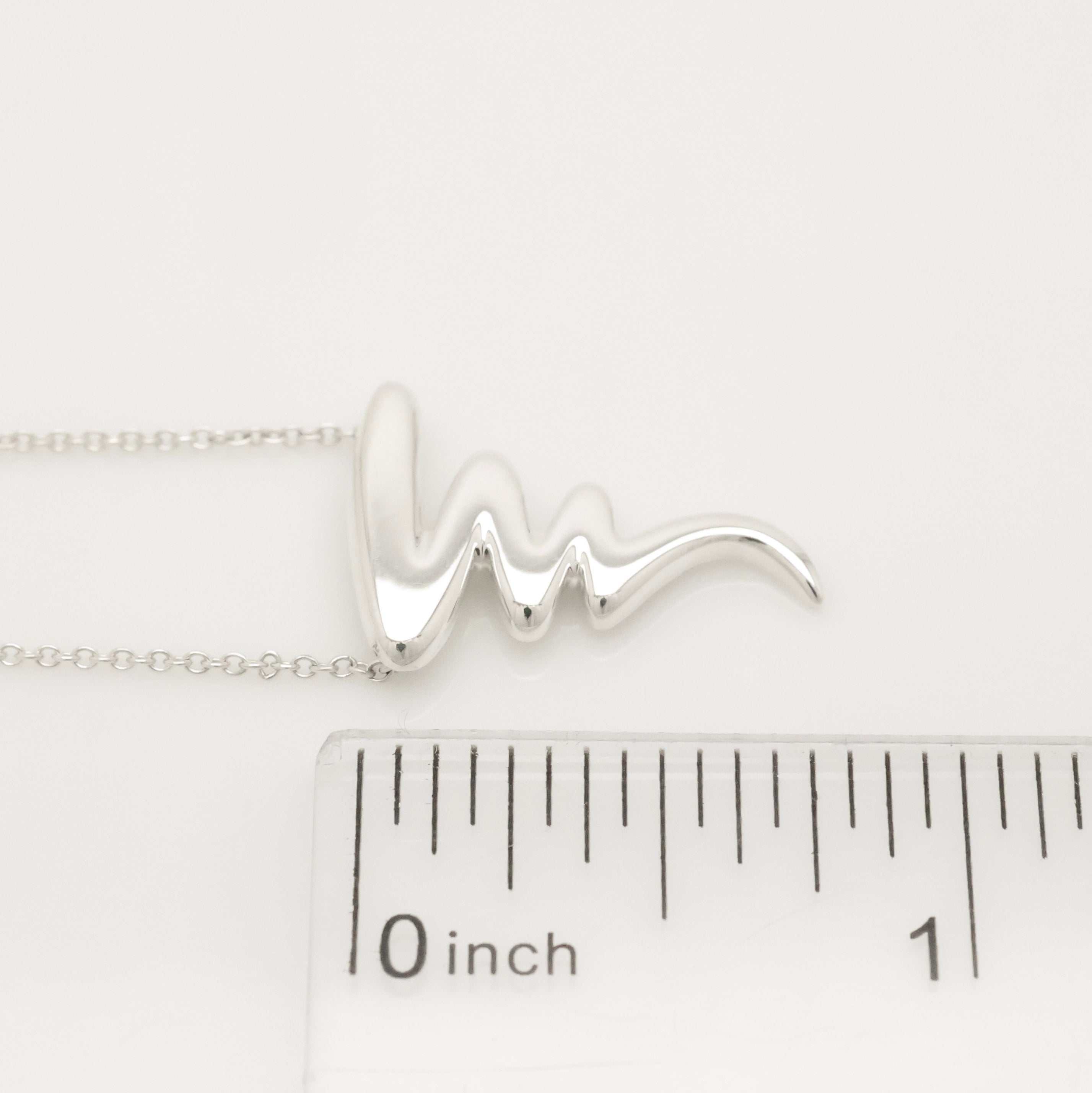 Tiffany & Co. Picasso Scribble Zig Zag Necklace Sterling Silver 925
