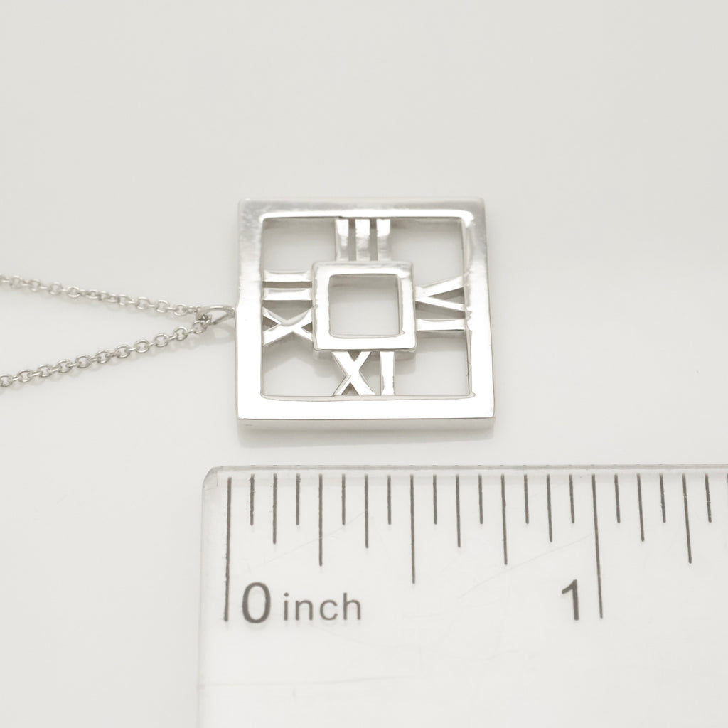 TIFFANY&Co. アトラス オープン スクエア ネックレス AG925