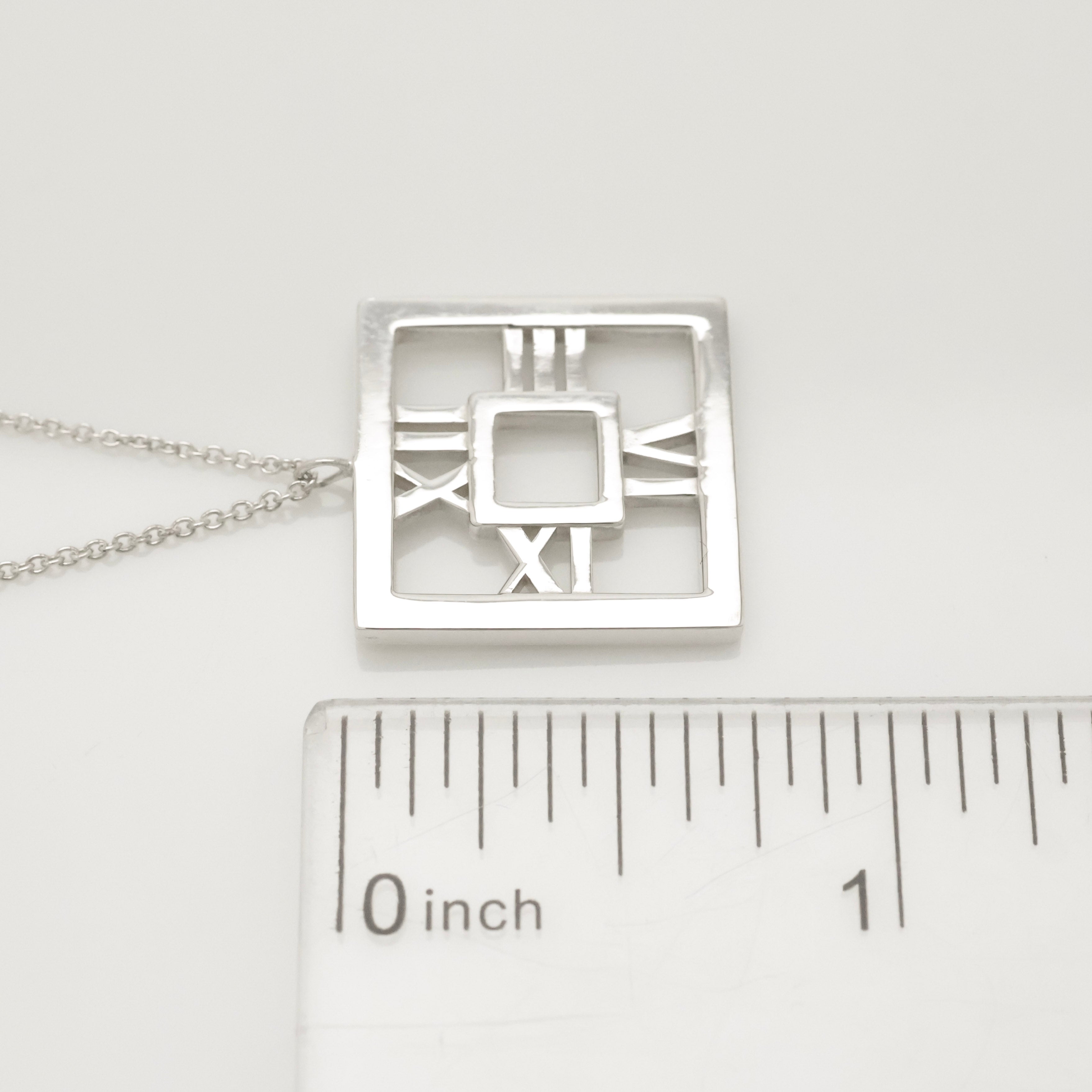 TIFFANY&Co. アトラス オープン スクエア ネックレス AG925