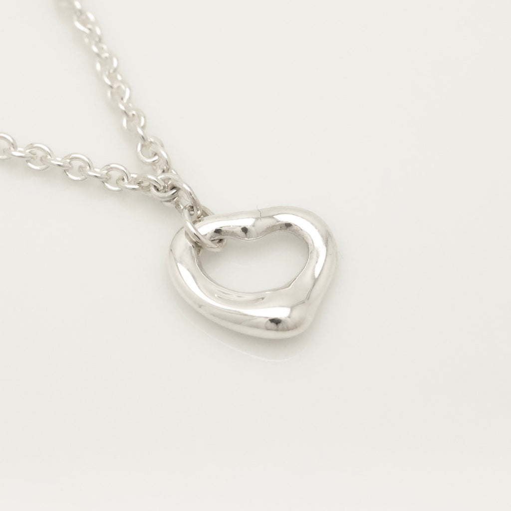 Tiffany & Co. Peretti 11mm Open Heart Bracelet Sterling Silver 925