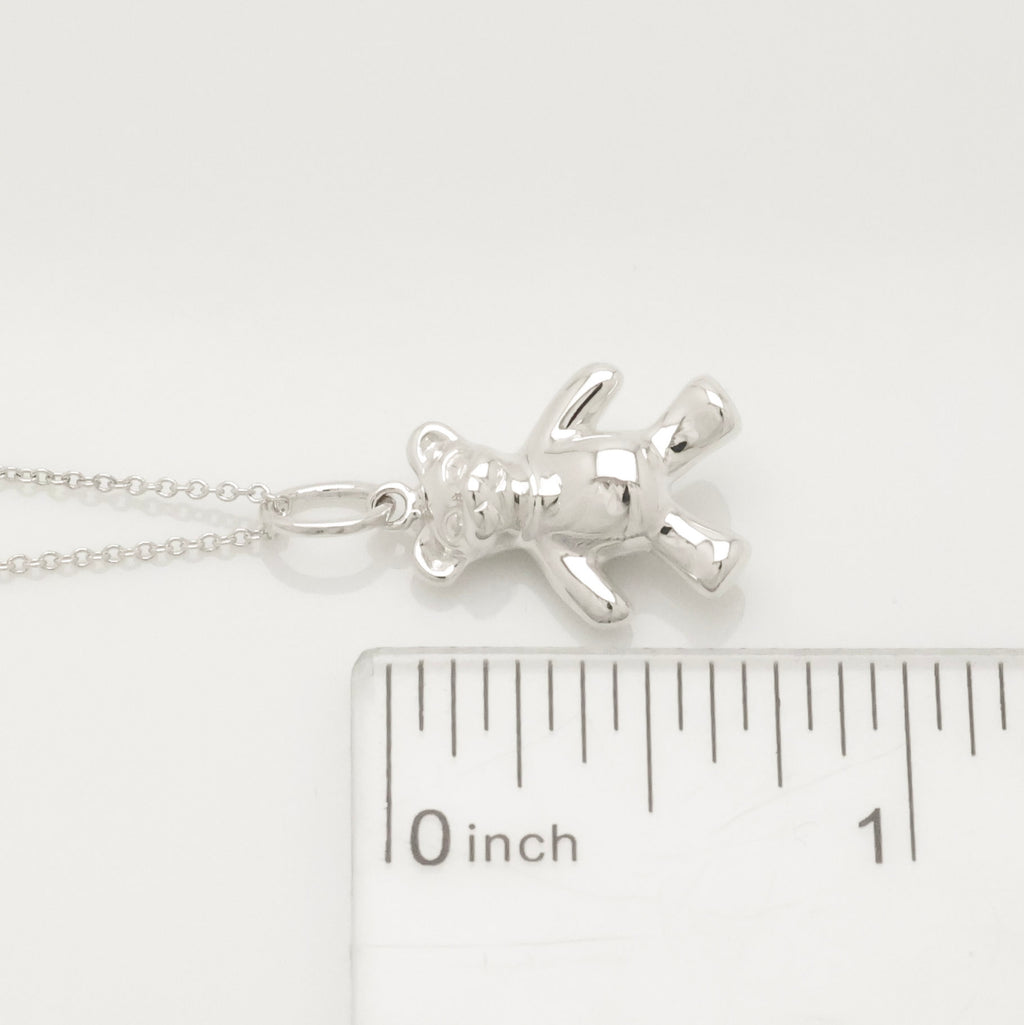Tiffany & Co. Teddy Bear Pendant Necklace Sterling Silver 925 