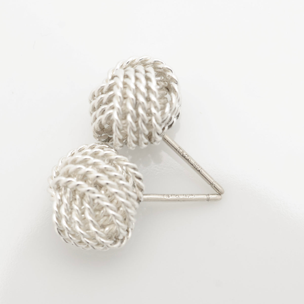 Tiffany & Co. Somerset Twist Knot Mesh Stud Earring Sterling Silver 925