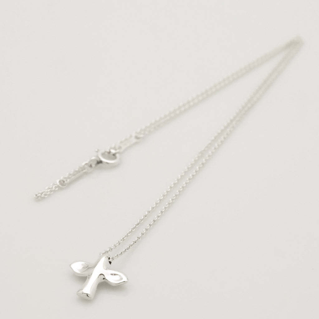  Tiffany & Co Peretti Dove Bird Cross Necklace Sterling Silver 925 