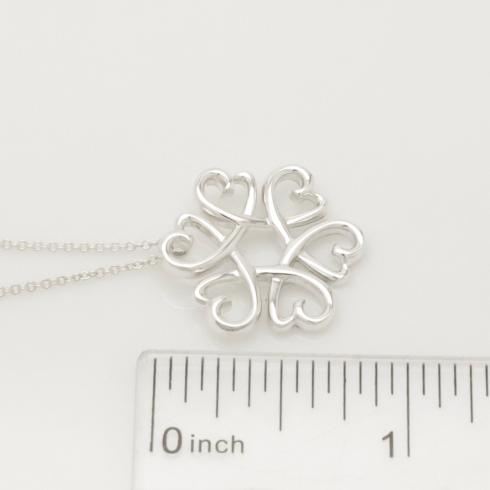 TIFFANY&Co. Clover Loving Heart Necklace Sterling Silver 925