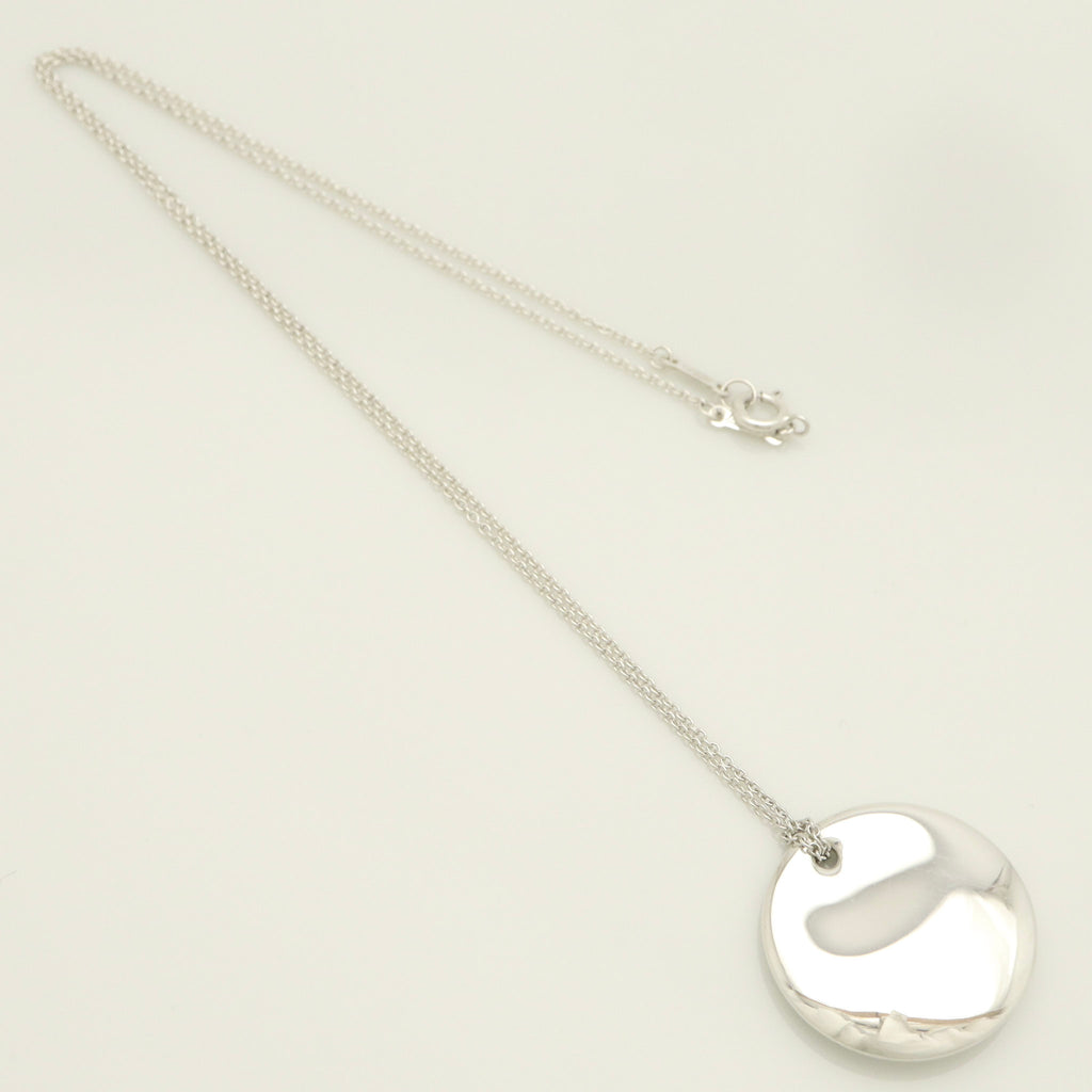 Tiffany & Co. Round Circle Disc Necklace Pendant  Sterling Silver  925
