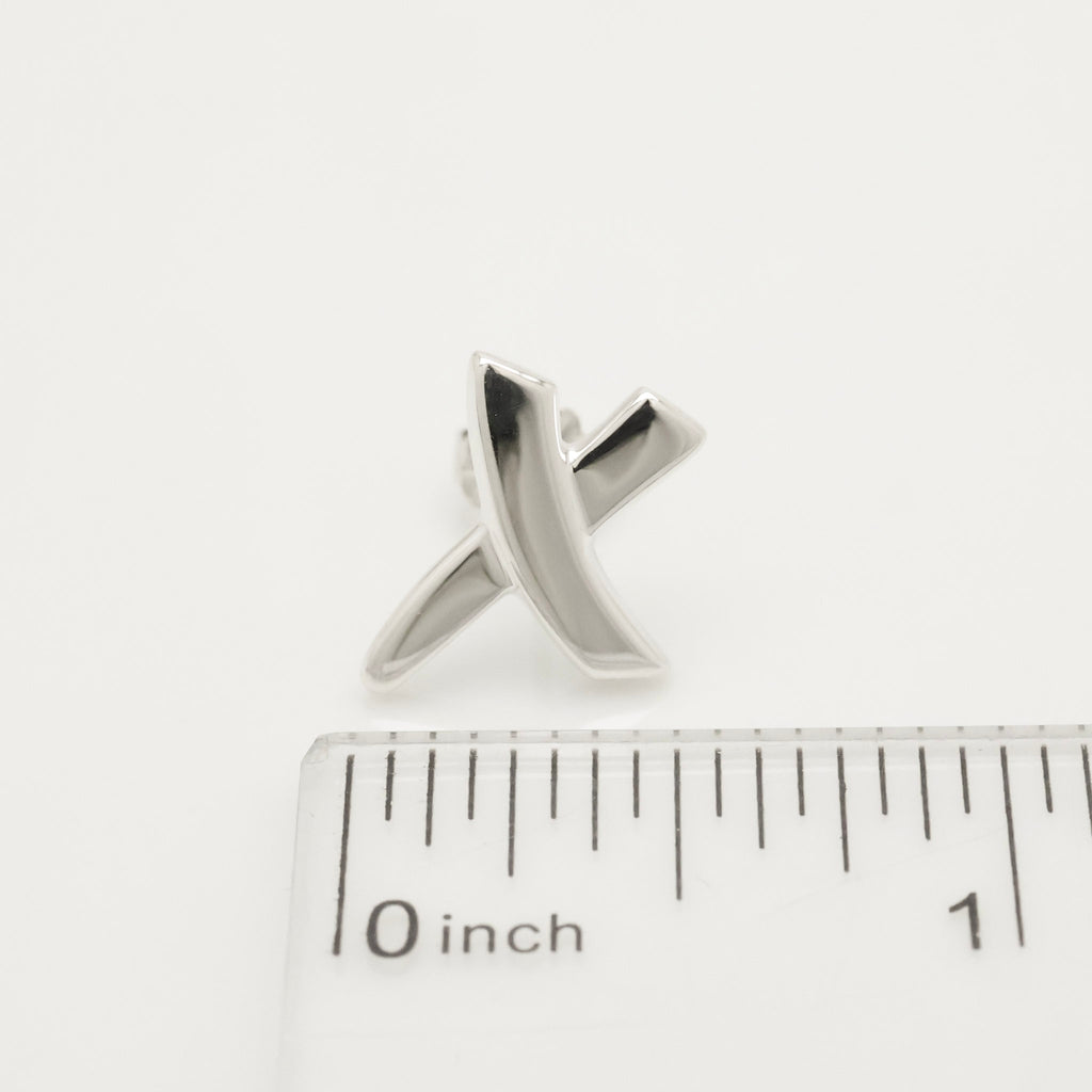 Tiffany & Co. Picasso X Kiss Cross Stud Earrings Sterling Silver 925 
