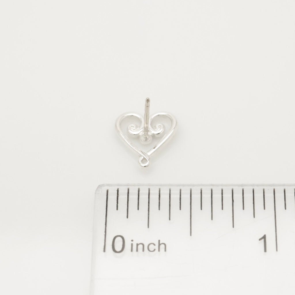 Tiffany & Co. Venezia Goldoni Heart Stud Earrings Sterling Silver 925