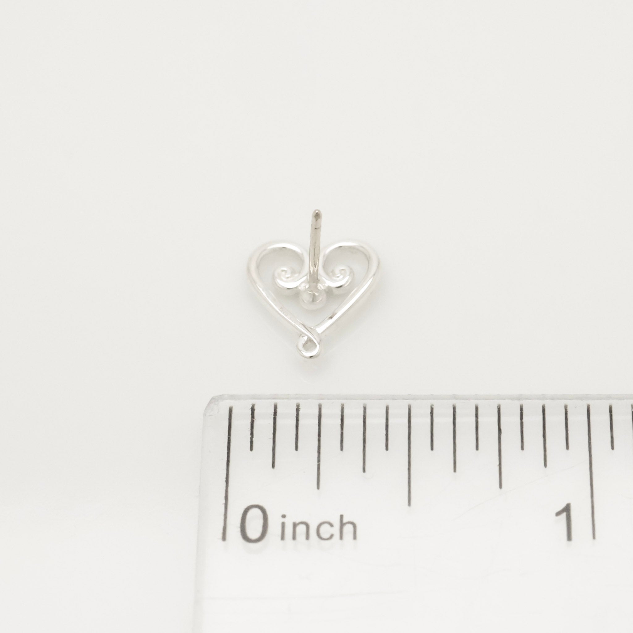 Tiffany & Co. Venezia Goldoni Heart Stud Earrings Sterling Silver 925