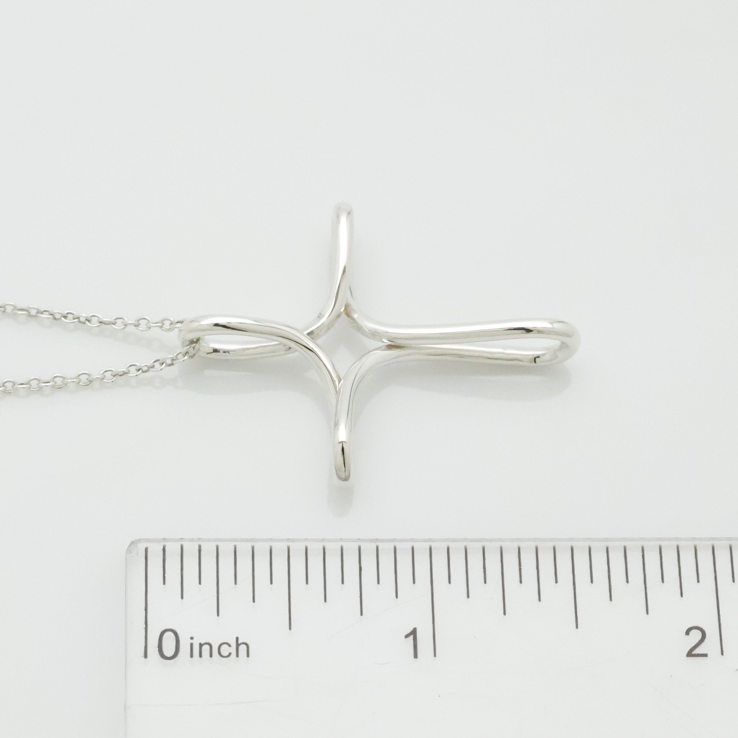 TIFFANY&Co. ラージ オープン クロス インフィニティ エルサペレッティ ネックレス AG925