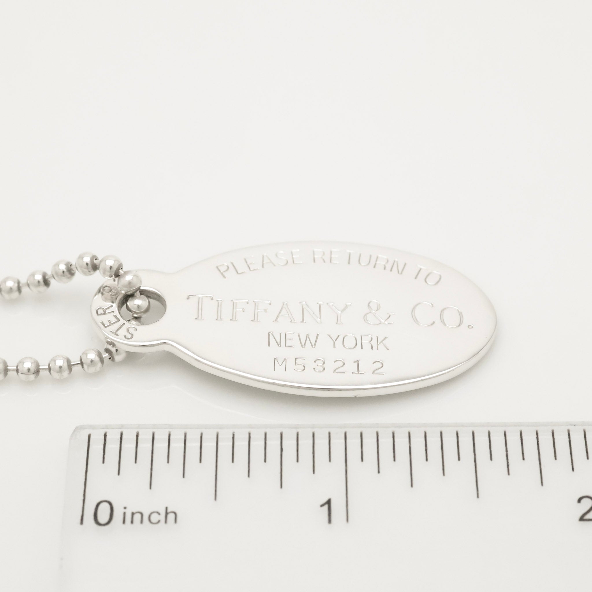 TIFFANY&Co.リターントゥ ティファニー オーバル タグ ボール チェーン ネックレス AG925