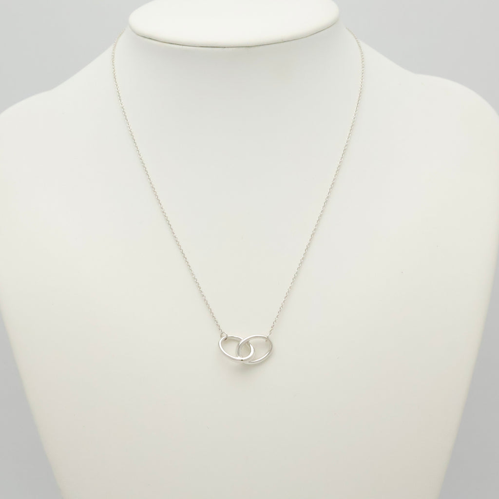  Tiffany & Co. Double Loop Necklace Pendant   Sterling Silver  925